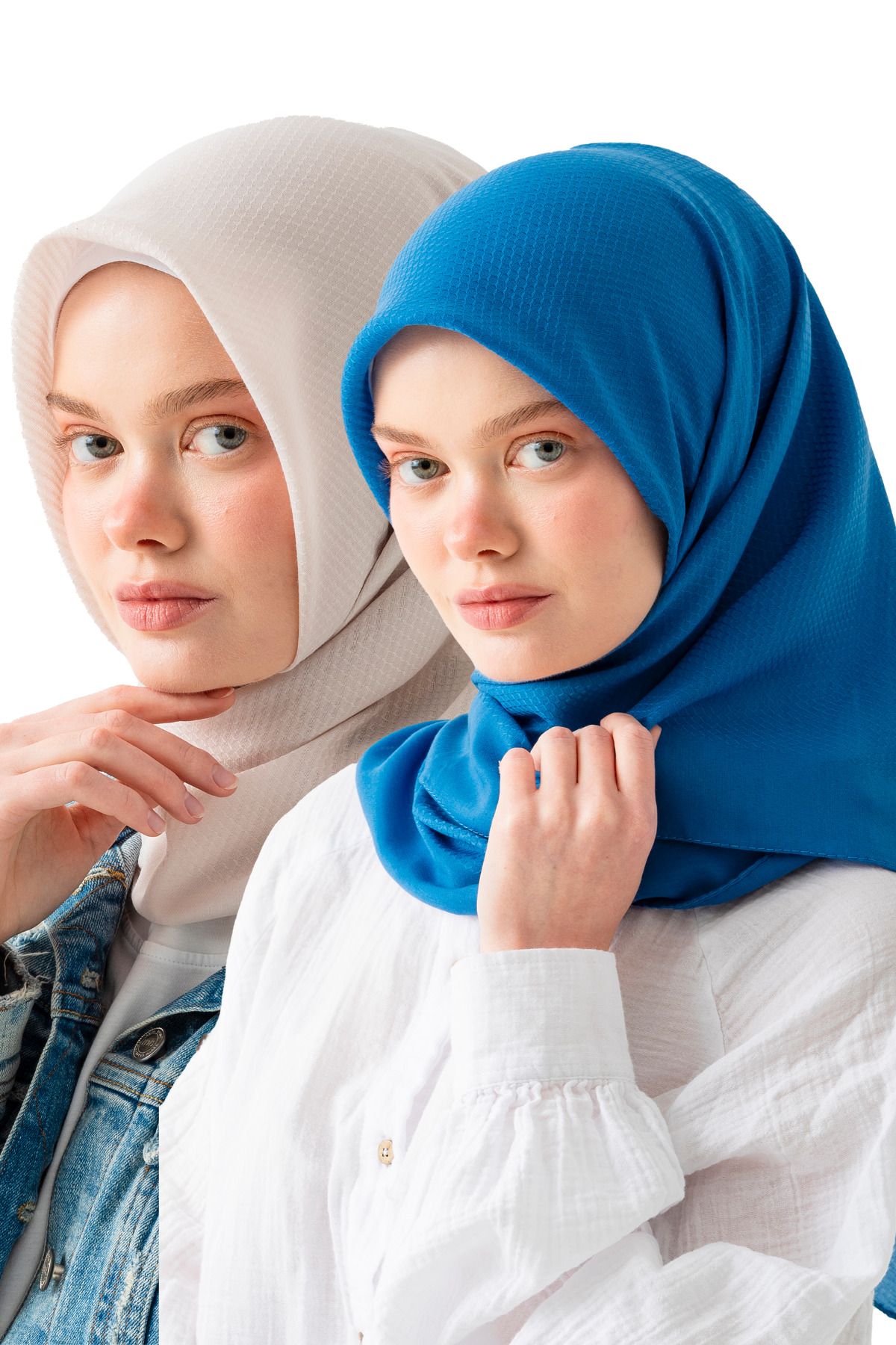 Wega Moda 2'li Pamuk Jakar Eşarp, Doğal Ve Şık Görünüm, Jakarlı Pamuk Eşarp, Soft Pamuk Eşarp.