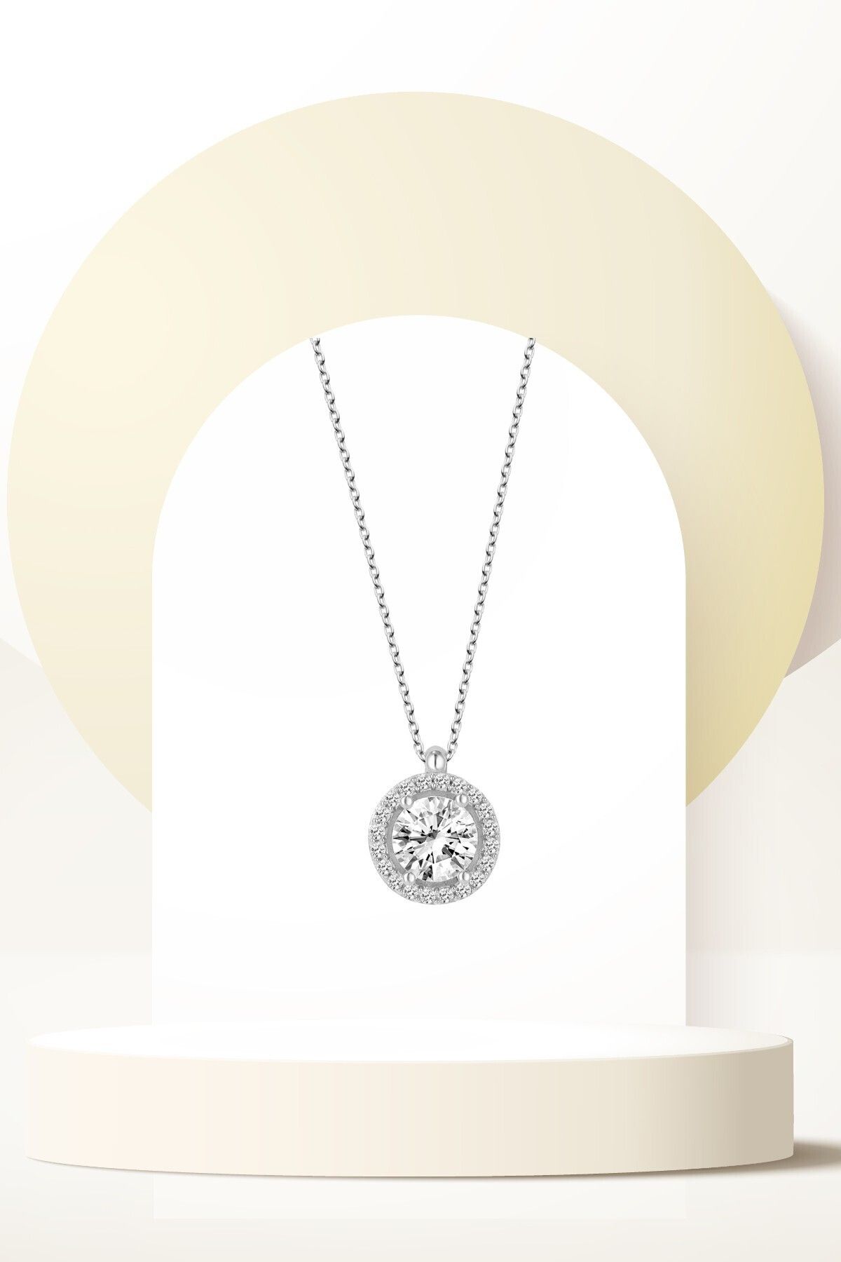 Swaroski Zirconia Çember Tektaş Kadın Kolye - Göz Alıcı Minimal Detaylar