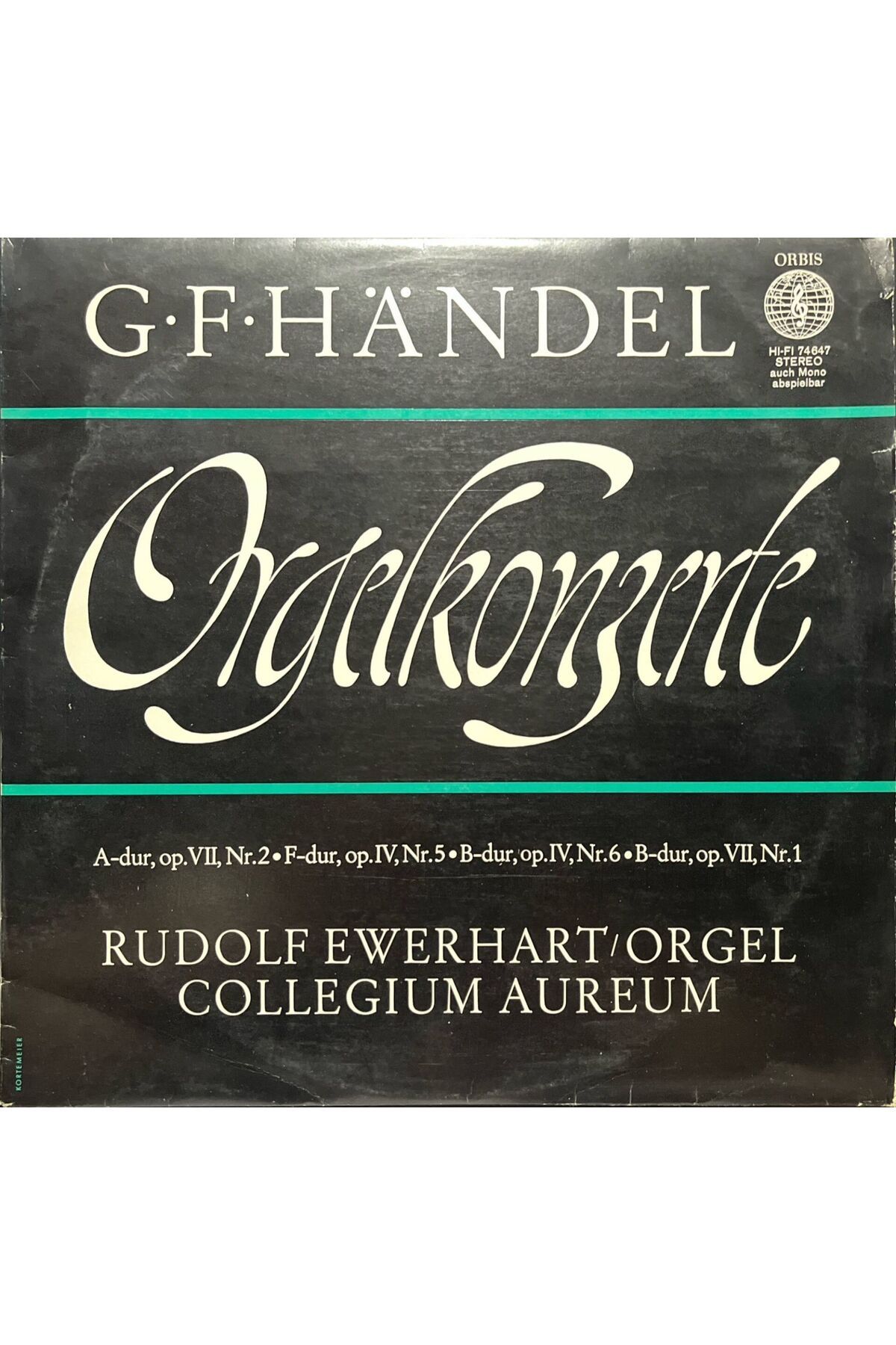 Plak İstasyonu G. F. Handel Orgelkonzerte LP Plak