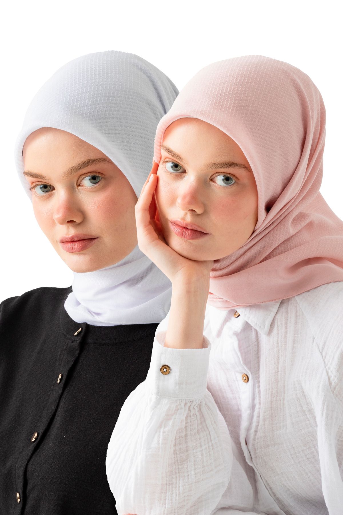 Wega Moda 2'li Pamuk Jakar Eşarp, Doğal Ve Şık Görünüm, Jakarlı Pamuk Eşarp, Soft Pamuk Eşarp.