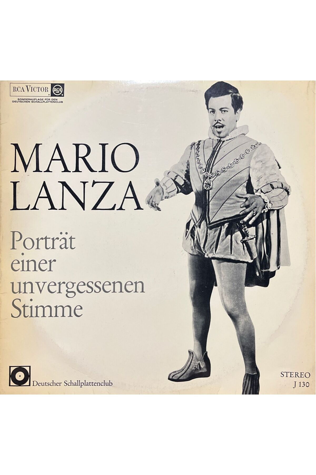 Plak İstasyonu Mario Lanza Portrait Einer LP Plak