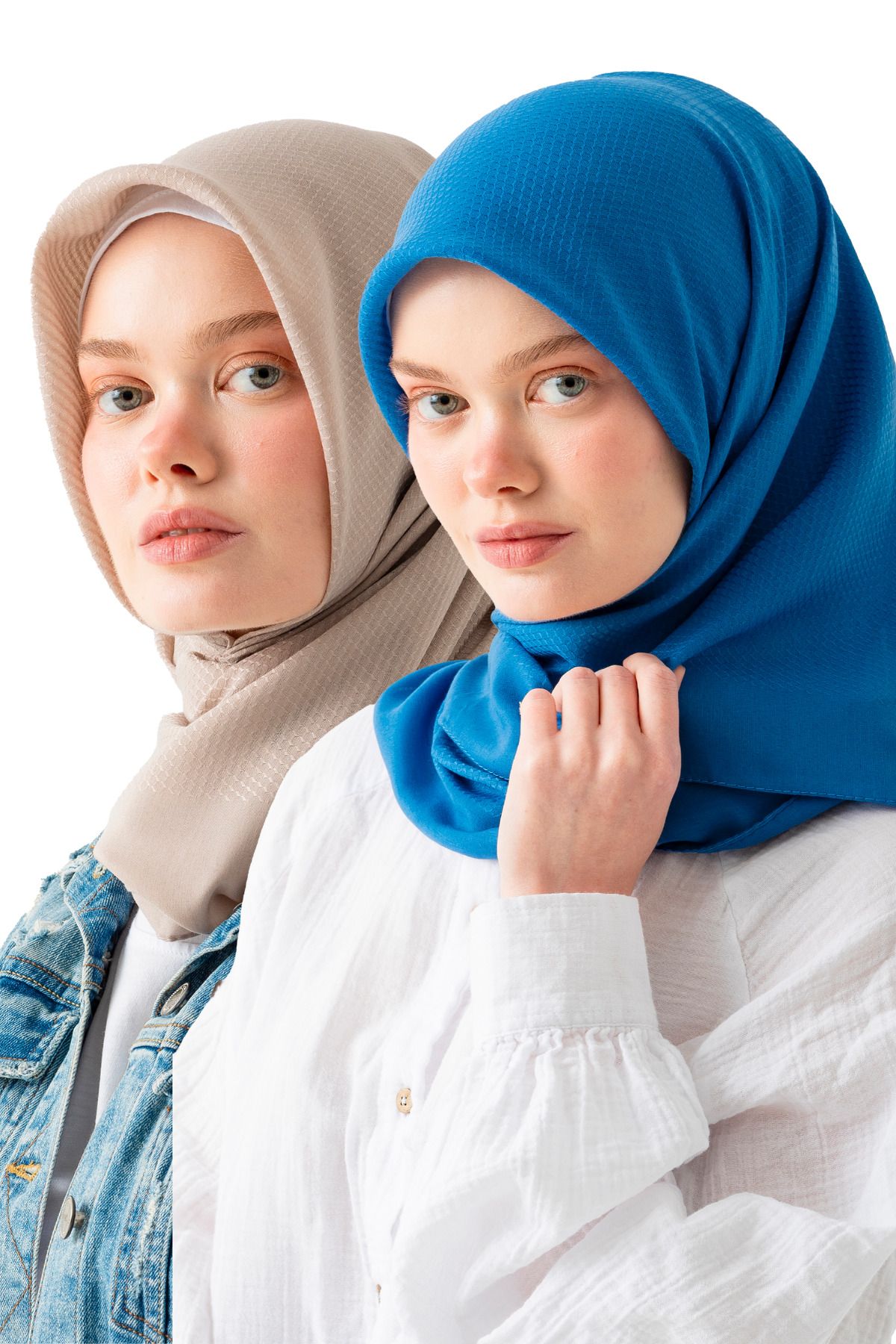Wega Moda 2'li Pamuk Jakar Eşarp, Doğal Ve Şık Görünüm, Jakarlı Pamuk Eşarp, Soft Pamuk Eşarp.
