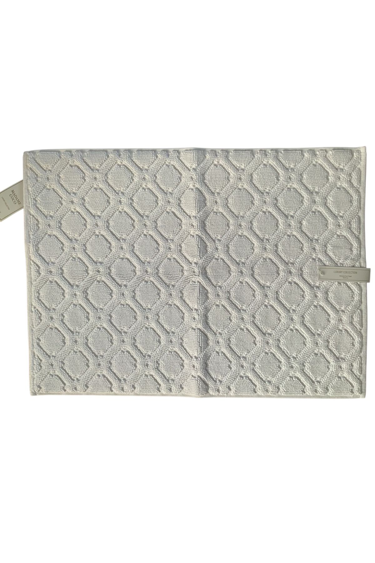 Madame Coco Sansone %100 Pamuk Ayak Havlusu Beyaz 50x70 cm Yüksek Emicilik Luxury Collection