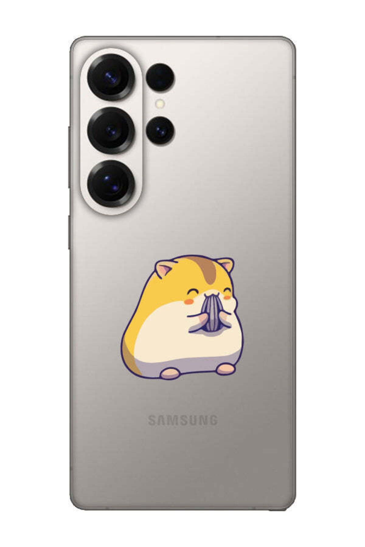 frondcase Samsung S25 Ultra Sevimli Hamster Şeffaf Telefon Kılıfı
