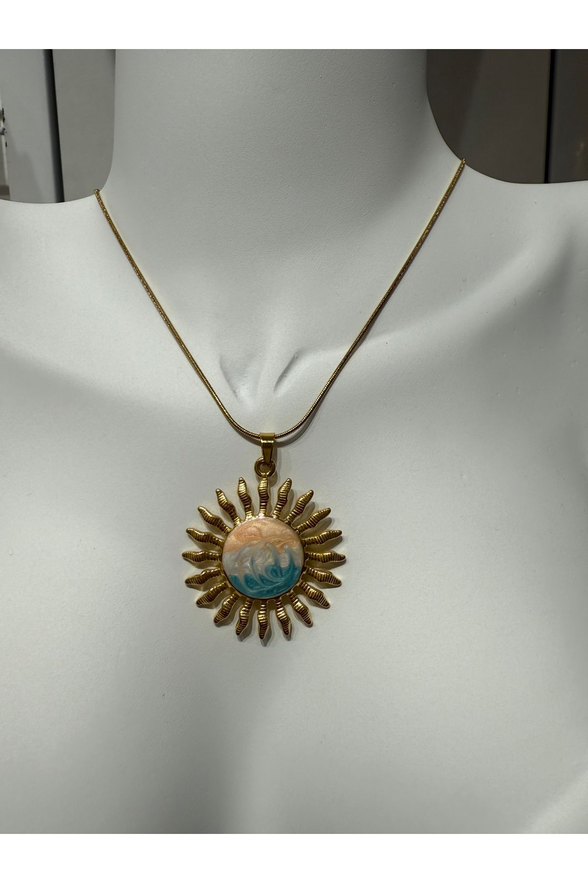 My violet accesorize MİNELİ GÜNEŞ KOLYE ÇELİK