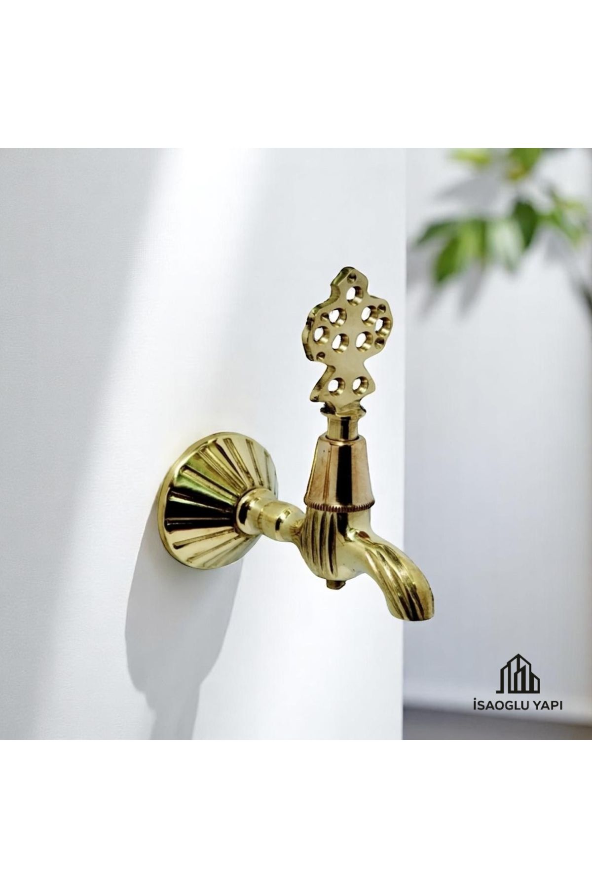 İSAOĞLU YAPI Kurna Hamam Musluğu Osmanlı Musluğu Pirinç Malzeme Gold