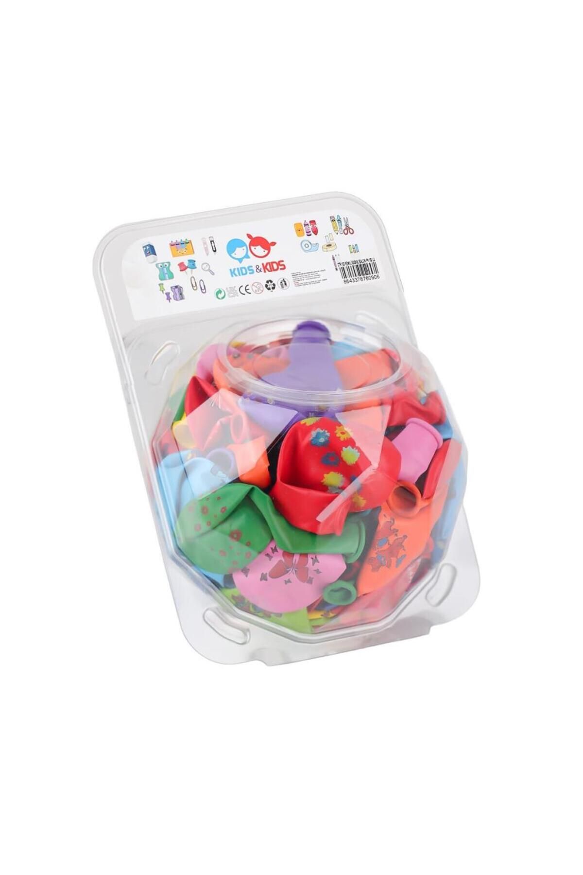 NW NessiWorld Nessiworld STR-133 Renkli Baskılı Balon 100lü