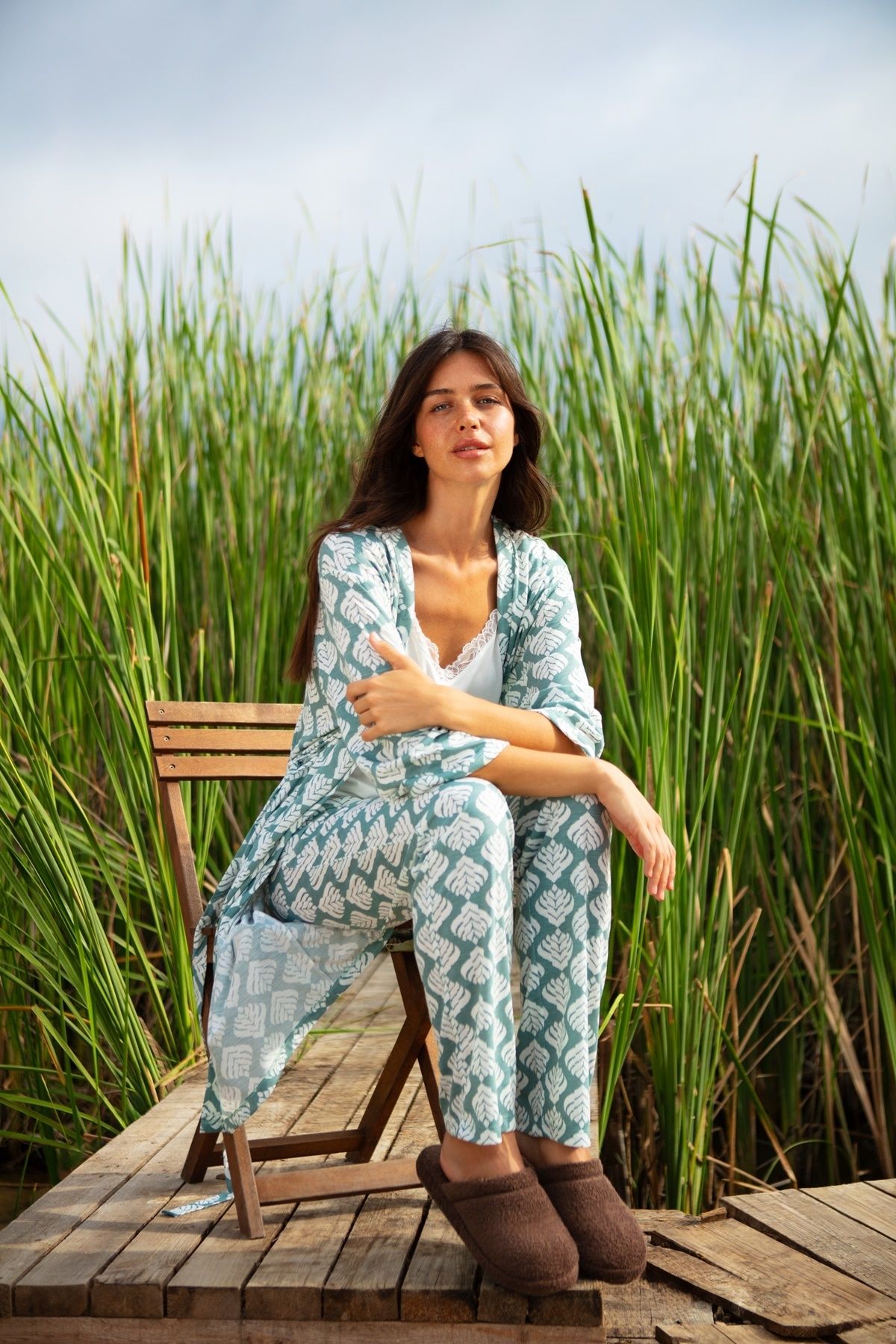 Pierre Cardin Üçlü Pijama Takım Krem - Süprem - 3 Lü Takım