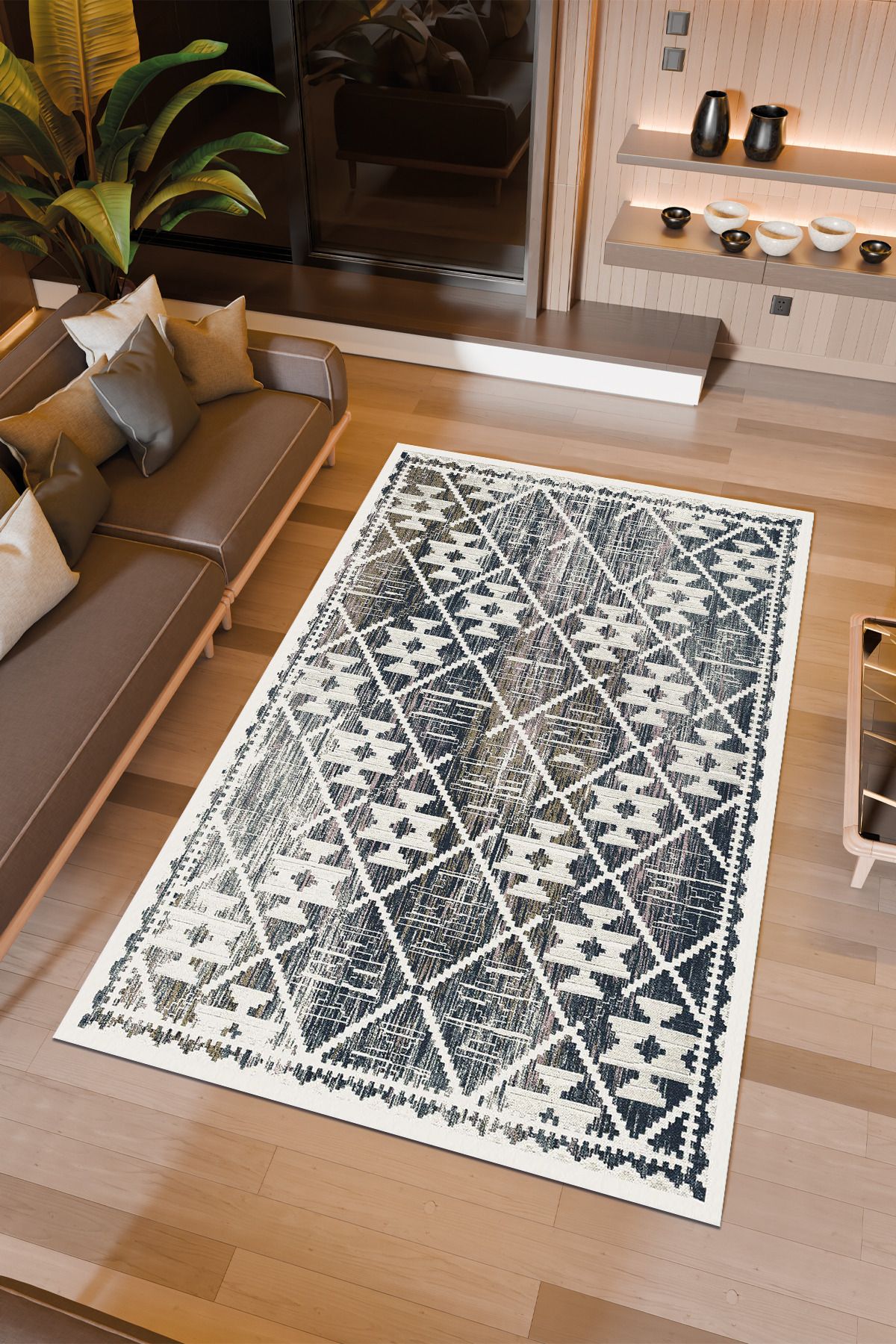 Halıcıoğlu home Dijital Baskı Makinede Yıkanabilir Kaymaz Taban Salon Halısı Yatak Odası Halısı & Yolluk Modelleri