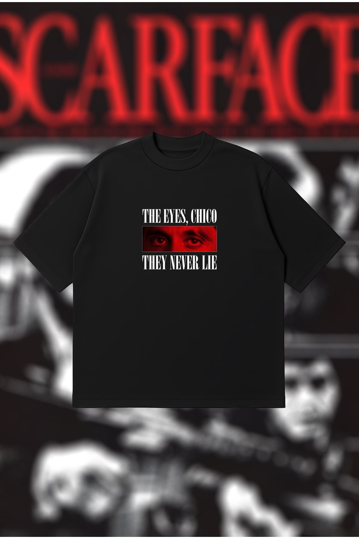 PURE POWER Scarface Chico Boxy Fit Oversize Unisex Tshirt – Baskılı Tişört | Streetwear