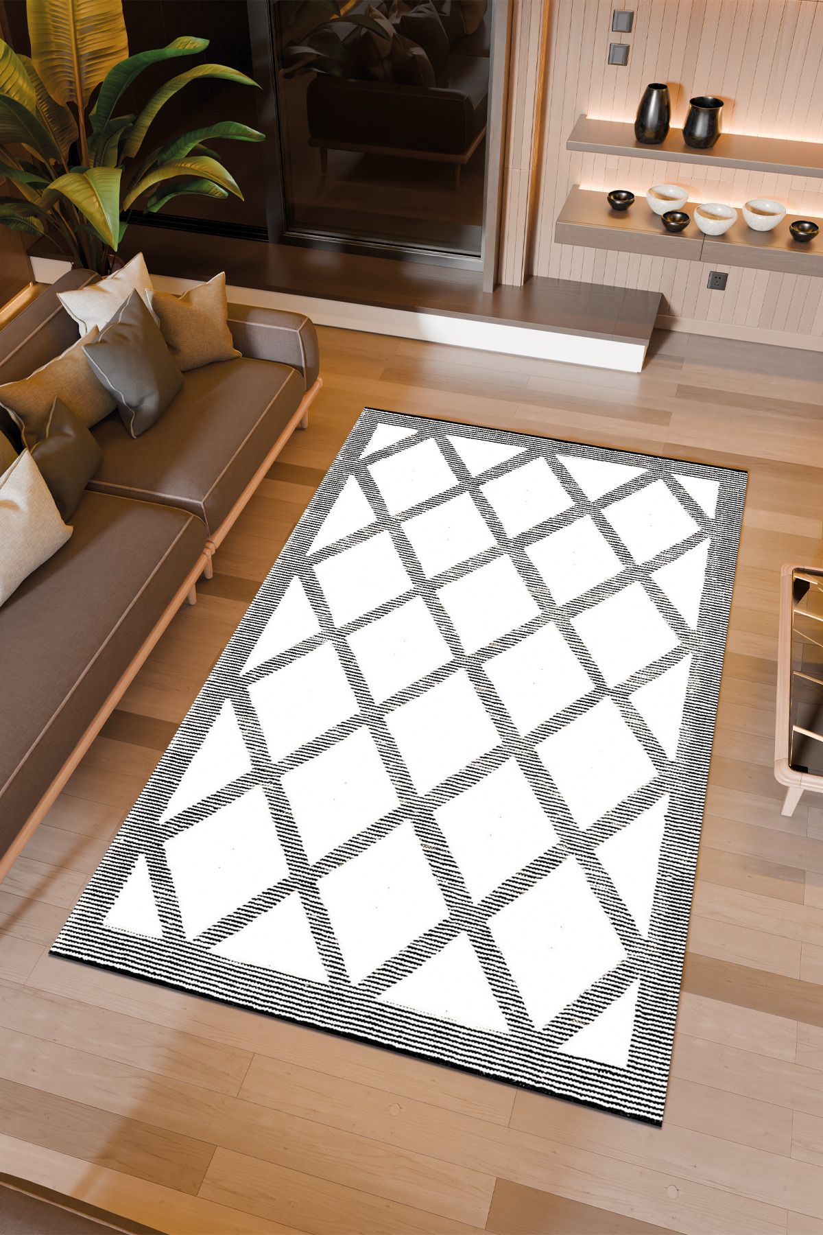 Halıcıoğlu home Dijital Baskı Makinede Yıkanabilir Kaymaz Taban Salon Halısı Yatak Odası Halısı & Yolluk Modelleri