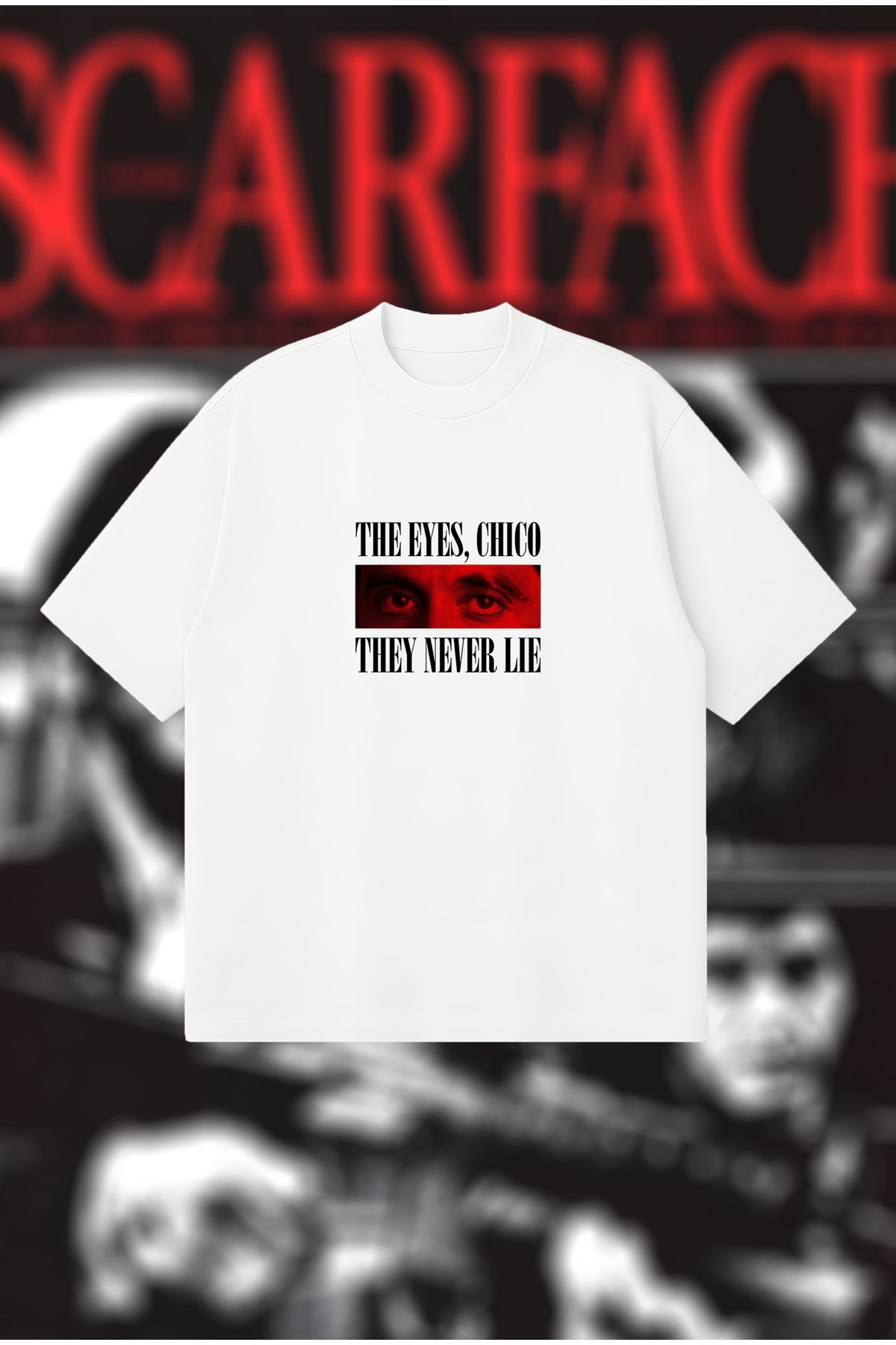 PURE POWER Scarface Chico Boxy Fit Oversize Unisex Tshirt – Baskılı Tişört | Streetwear