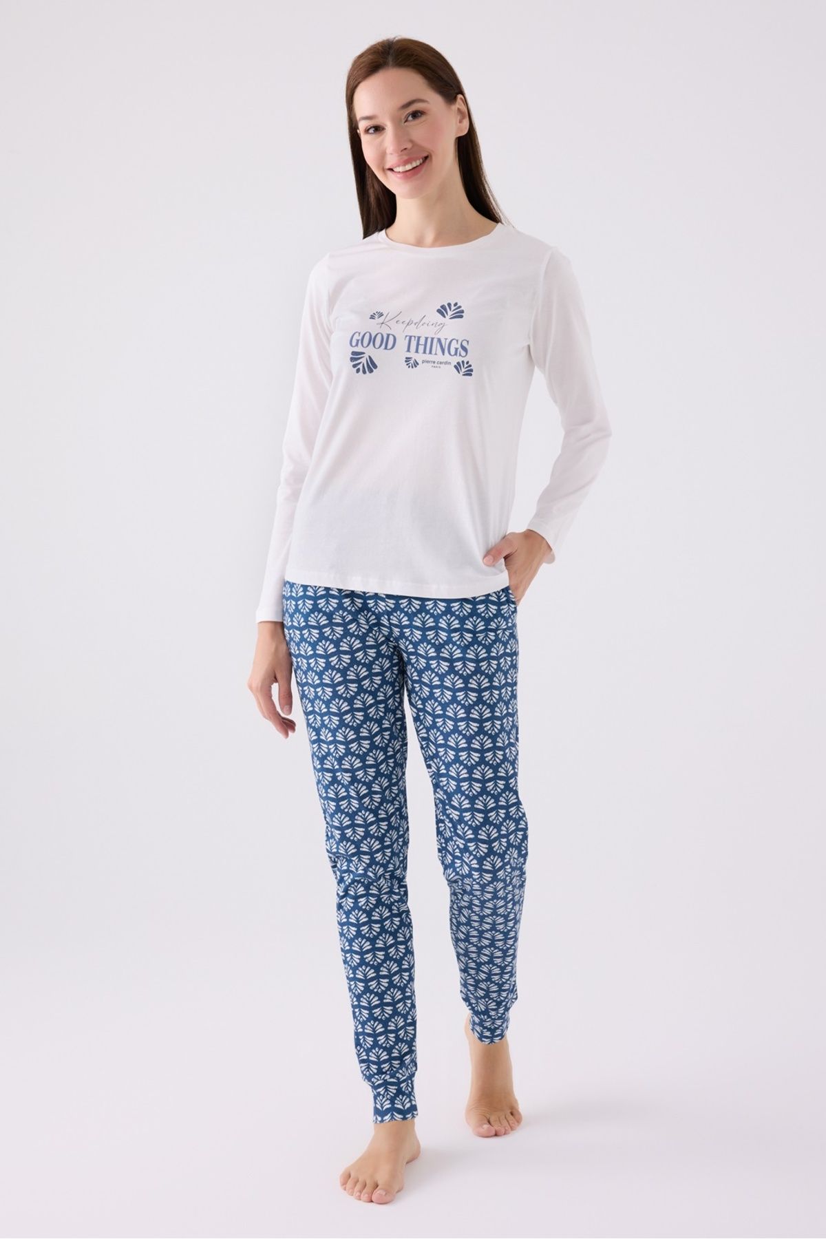 Pierre Cardin İkili Pijama Takım Krem - Süprem - 2Li Takım