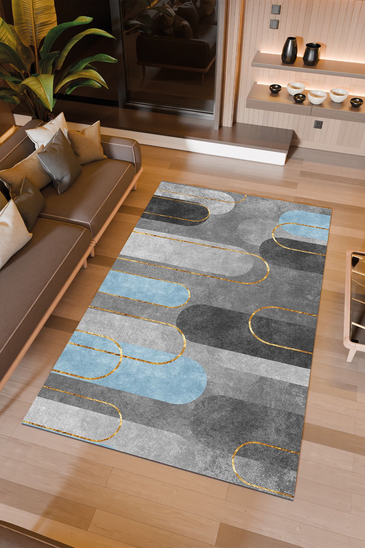 Halıcıoğlu home Dijital Baskı Makinede Yıkanabilir Kaymaz Taban Salon Halısı Yatak Odası Halısı & Yolluk Modelleri