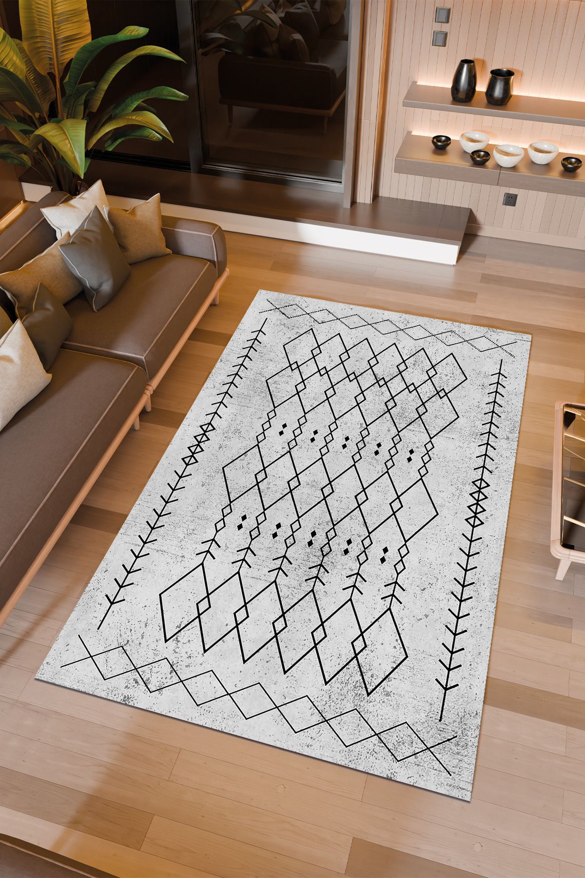 Halıcıoğlu home Dijital Baskı Makinede Yıkanabilir Kaymaz Taban Salon Halısı Yatak Odası Halısı & Yolluk Modelleri