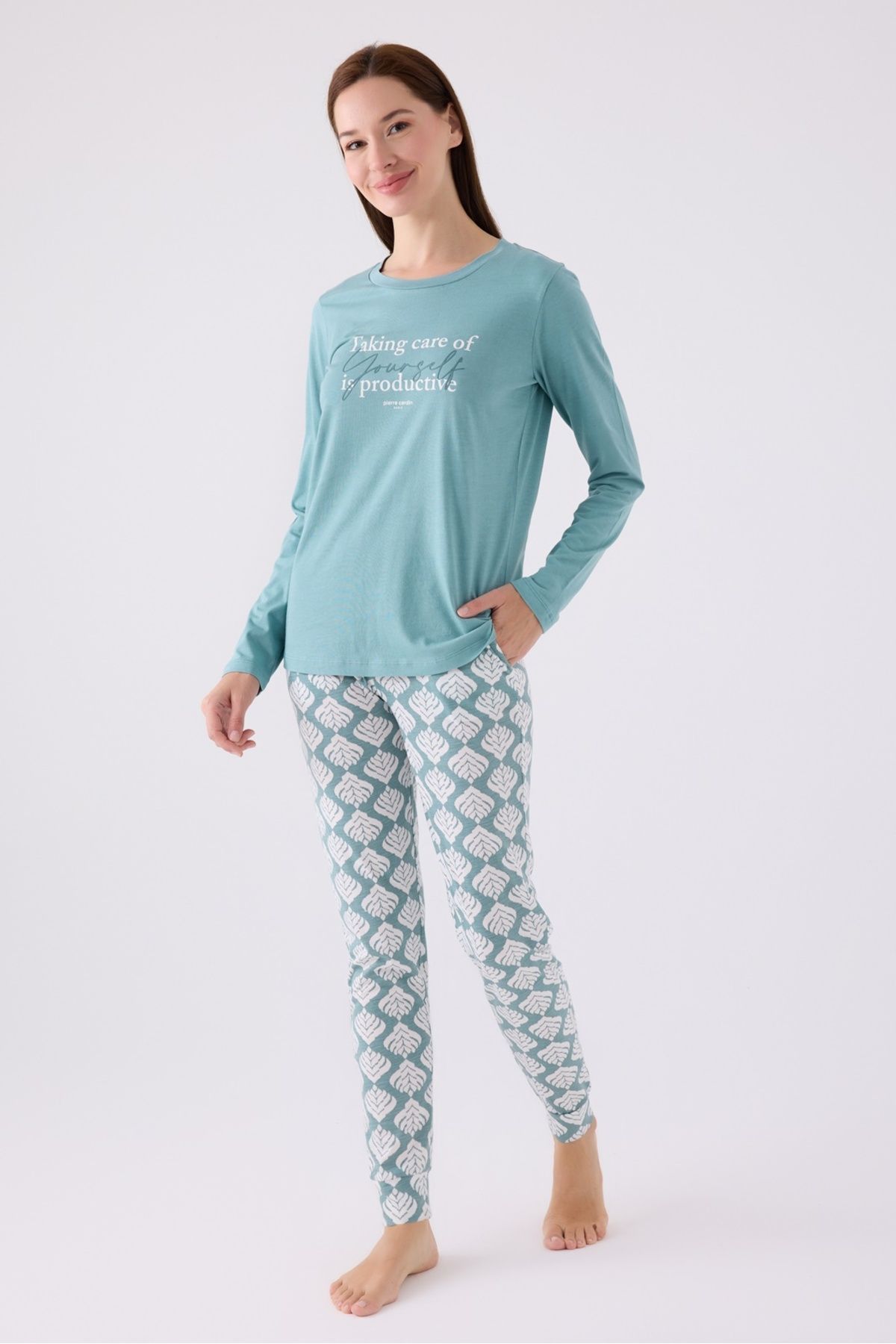 Pierre Cardin İkili Pijama Takım Soft Yeşil - Süprem - 2Li Takım