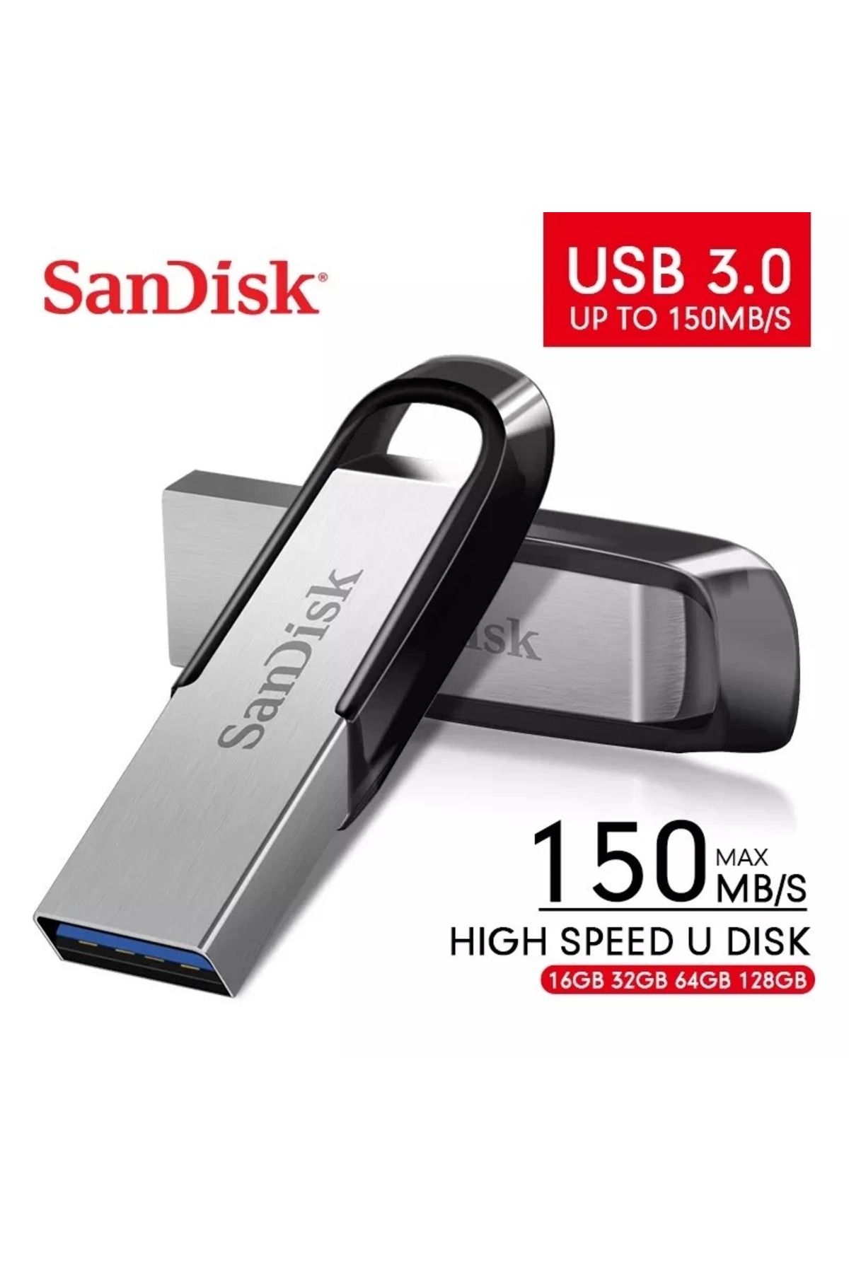 SanDisk-Ultra Flair 64GB USB 3.0 Flash Drive – High-Speed Silver Pen Drive with Secure File Storage 6