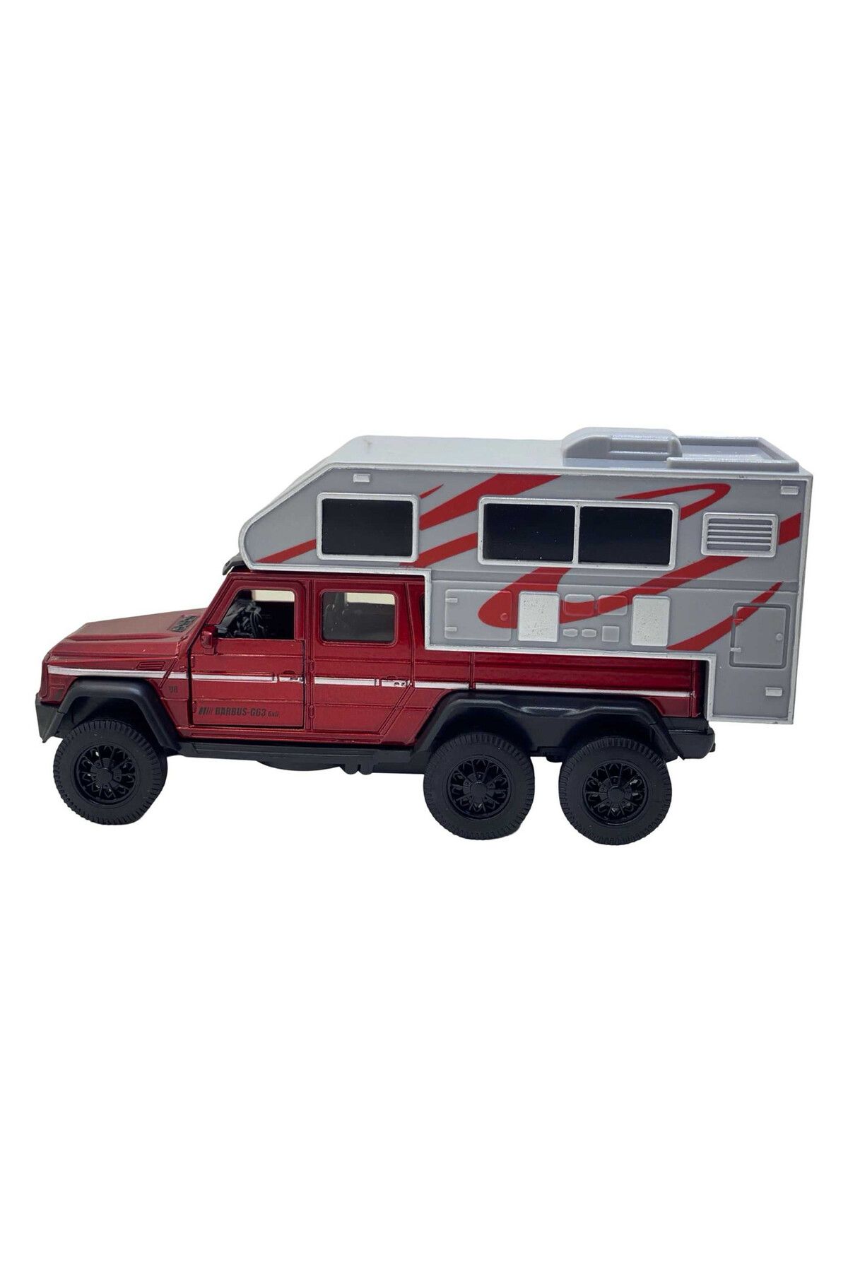 JPT-Mercedes Camper Off-Road Brabus Model, 1:32 Scale, with Interactive Functions, Red Color 3