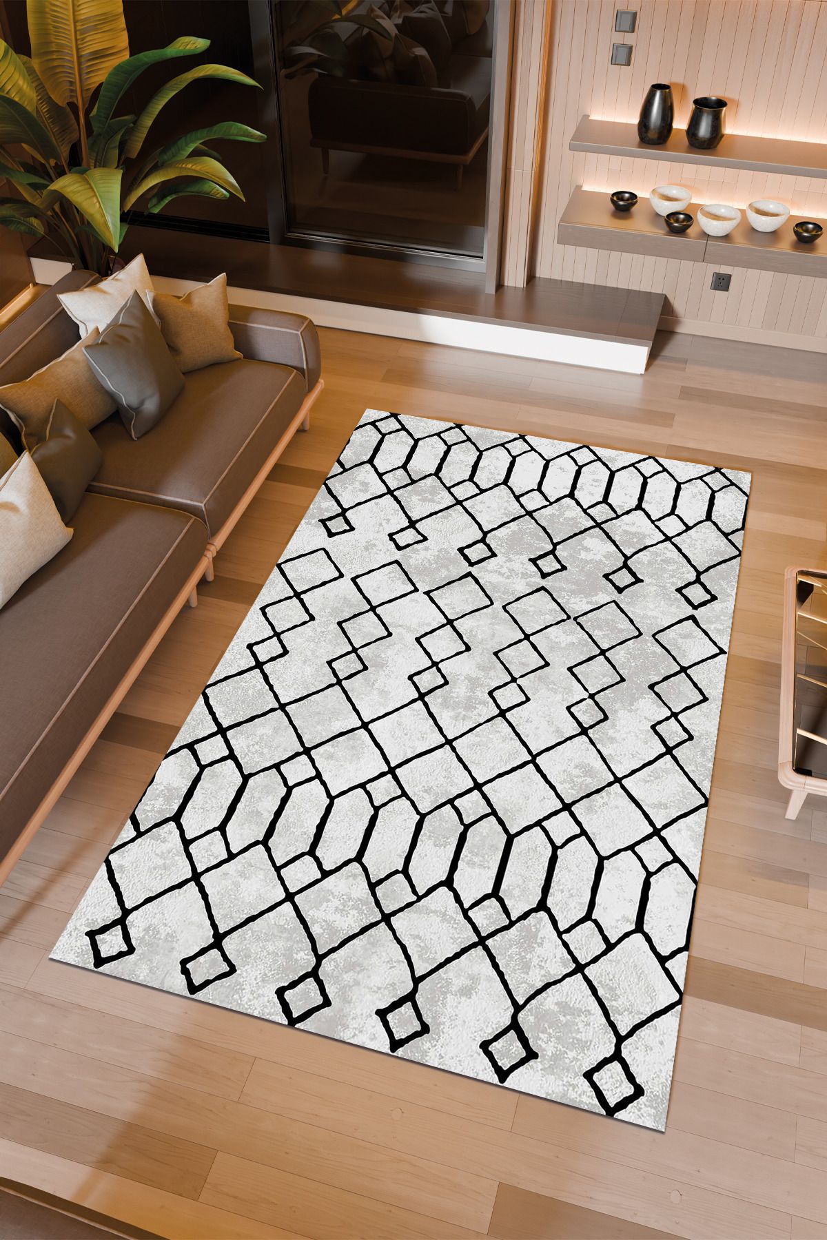 Halıcıoğlu home Dijital Baskı Makinede Yıkanabilir Kaymaz Taban Salon Halısı Yatak Odası Halısı & Yolluk Modelleri