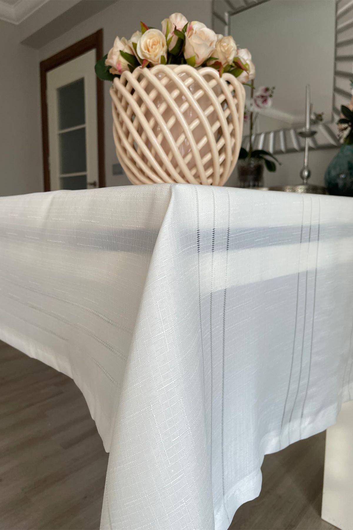 Thalia Home Dertsiz Leke Tutmaz Colber Keten Colber Masa Örtüsü