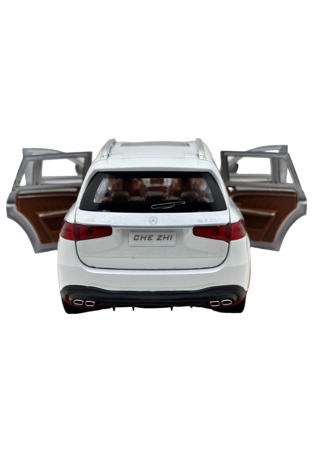 JPT-Mercedes GLS SUV Die-Cast Model 1:24 Pearl White - sounds, lights and spring-20 cm 3