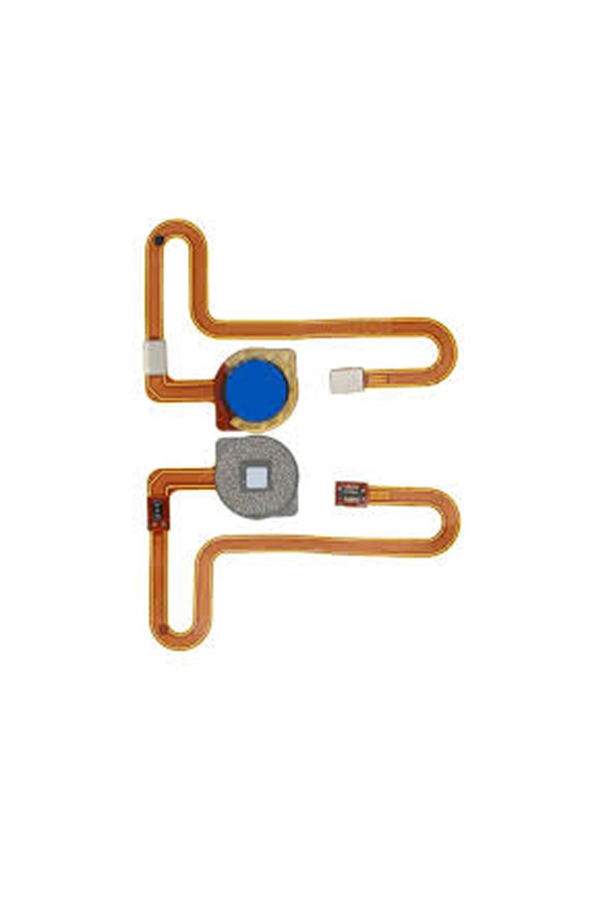 Robot Paketi Xiaomi Redmi Note 8 Uyumlu Home Parmak izi Okuyucu Filmi Flex mavi