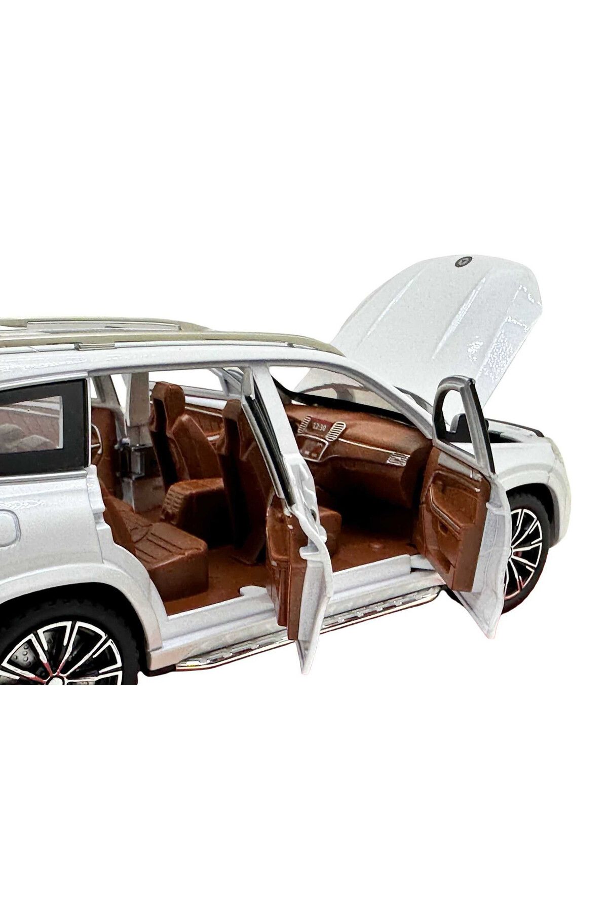 JPT-Mercedes GLS SUV Die-Cast Model 1:24 Pearl White - sounds, lights and spring-20 cm 7