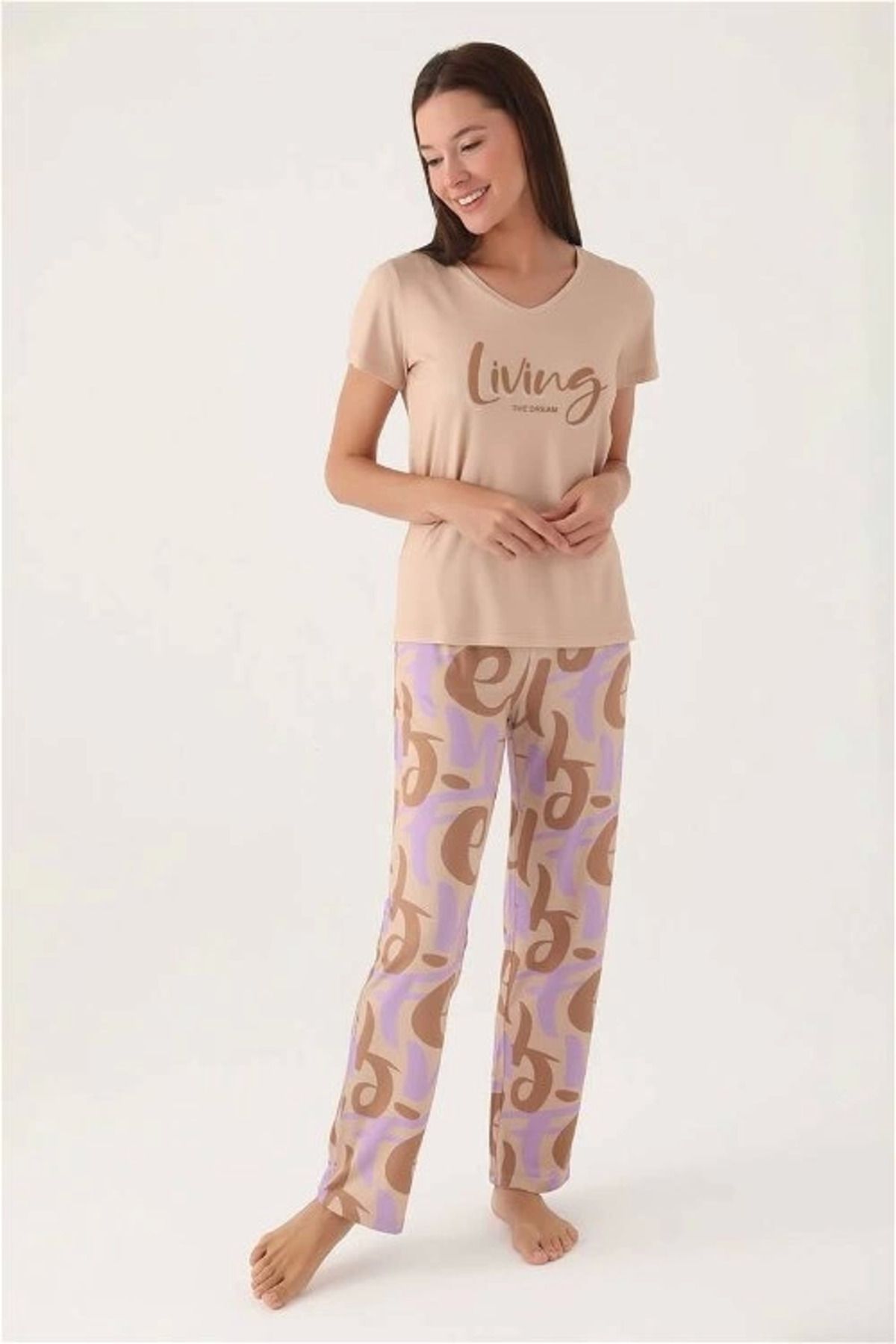 Moda Şahsenem 2911-s Kadın Kısa Kol Pijama Takımı