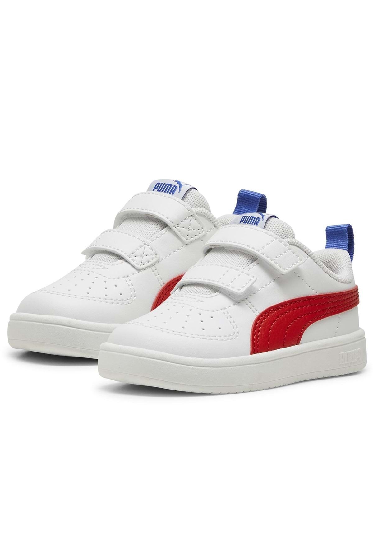 Puma Rickie V Inf 391328-37 Ortopedik Bebek Spor Ayakkabı BEYAZ-KIRMIZI