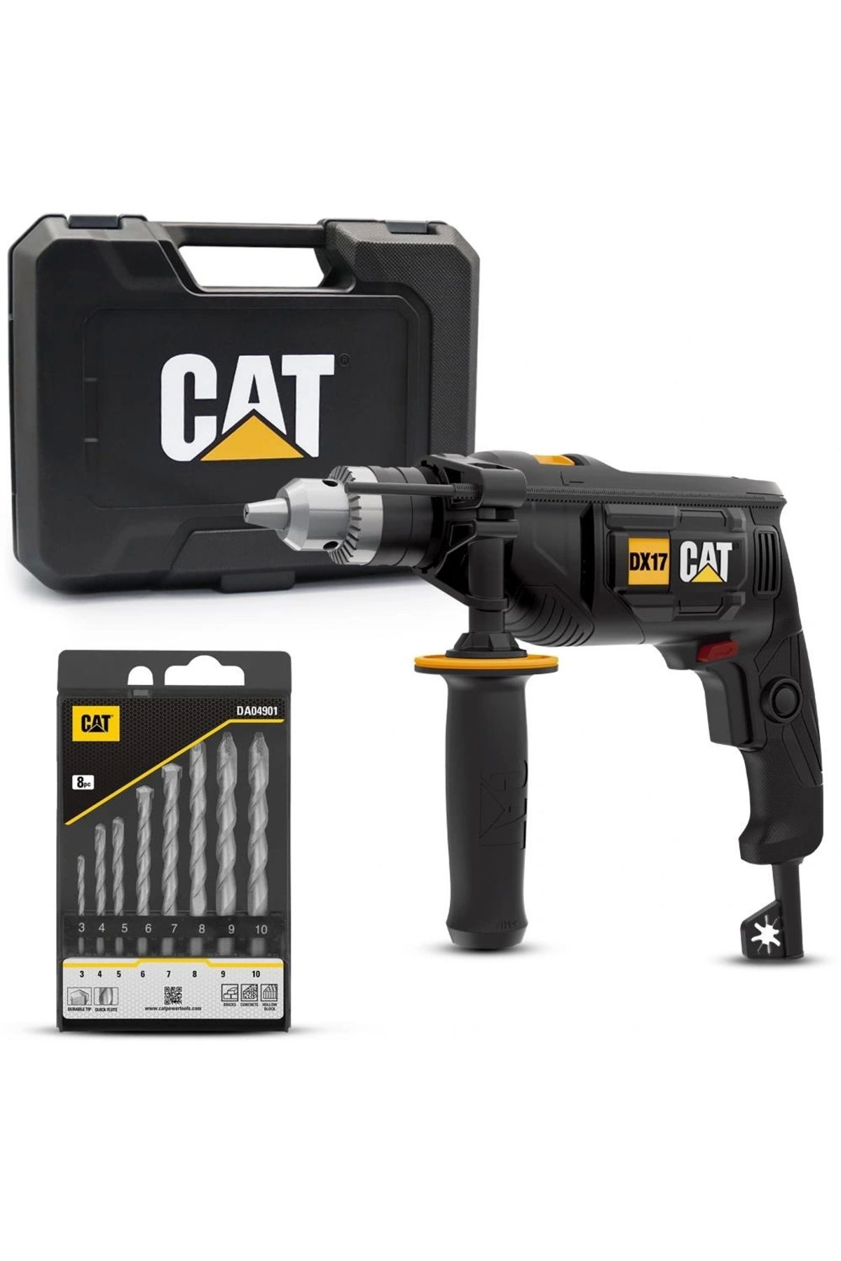 ShopNova CAT DX17.1 750Watt 13mm Profesyonel Darbeli Matkap + 8 Parça Aksesuar