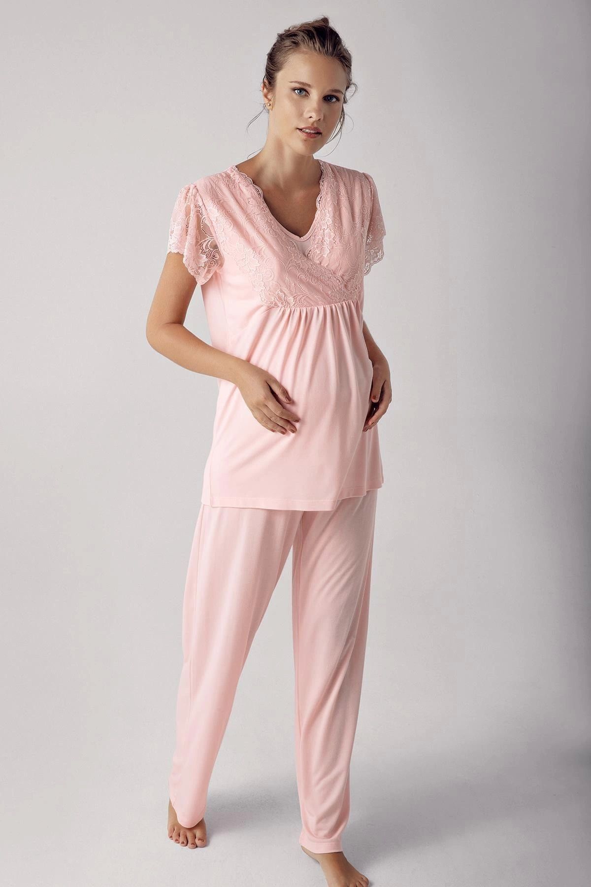 Moda Şahsenem 13208 Kısa Kol Lohusa Pijama Takımı