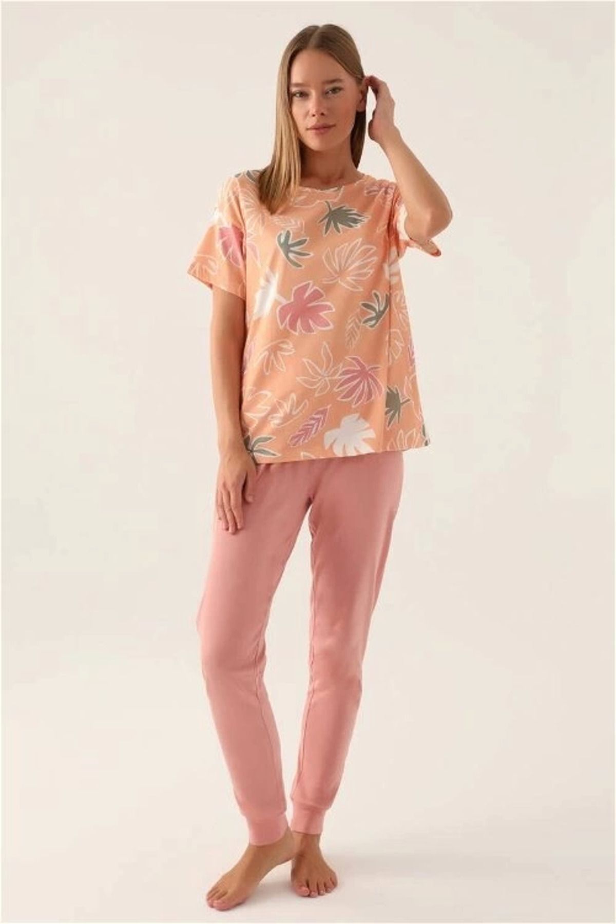 Moda Şahsenem Rolypoly 3386-s Kadın Kısa Kol Pijama Takımı