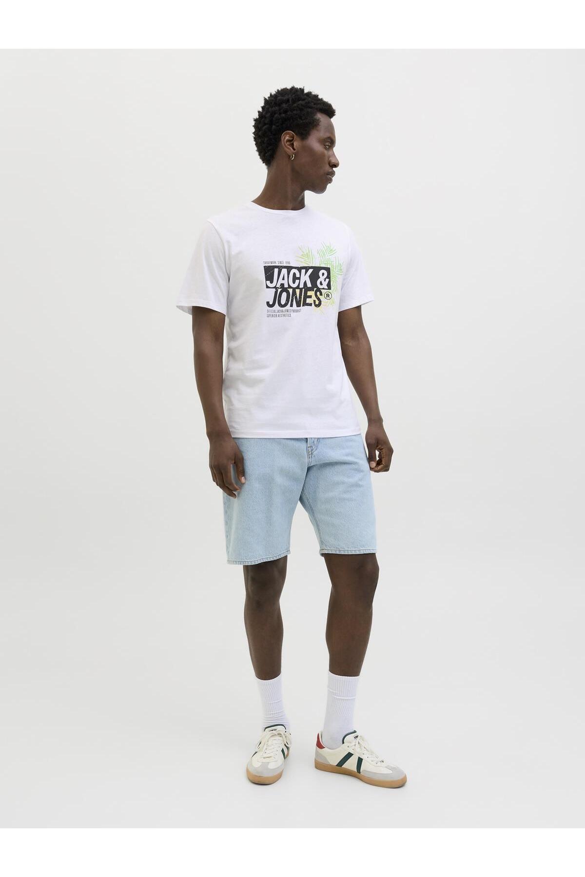 تیشرت مردانه Dijital Baskı آستین کوتاه | جک اند جونز Jack & Jones 12269390 - تصویر 5