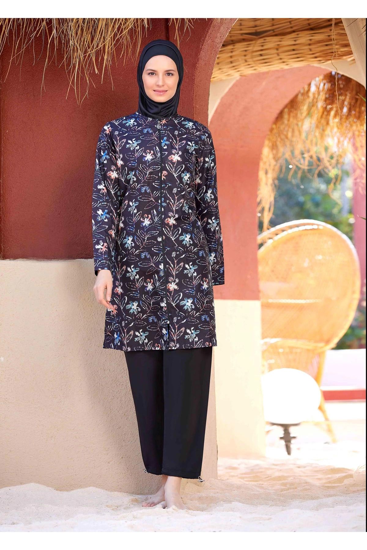 Moda Şahsenem Rozamay 9290 Kadın Celeste Tam Tesettür Mayo