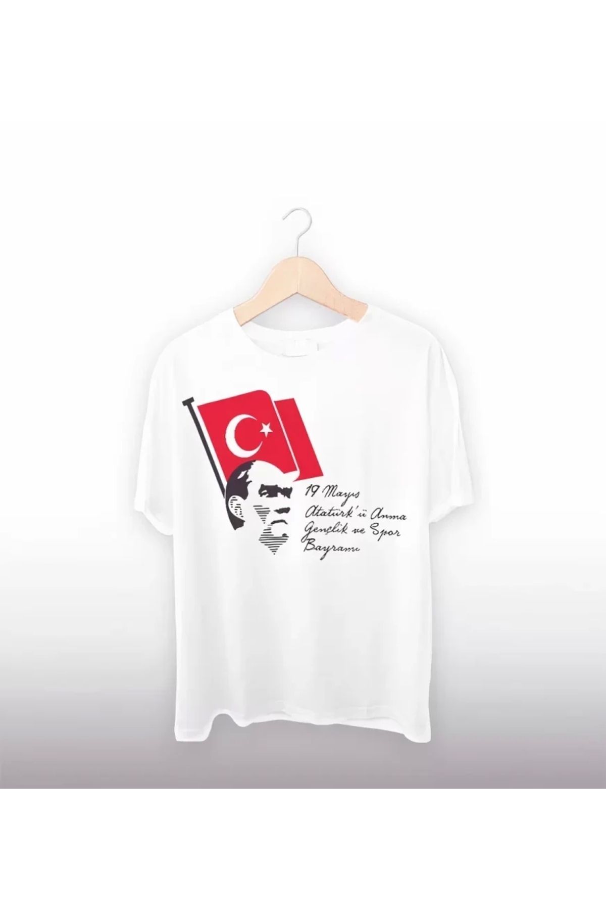 MODA 19 ayıs 20/1 Baskılı Tshirt Beyaz