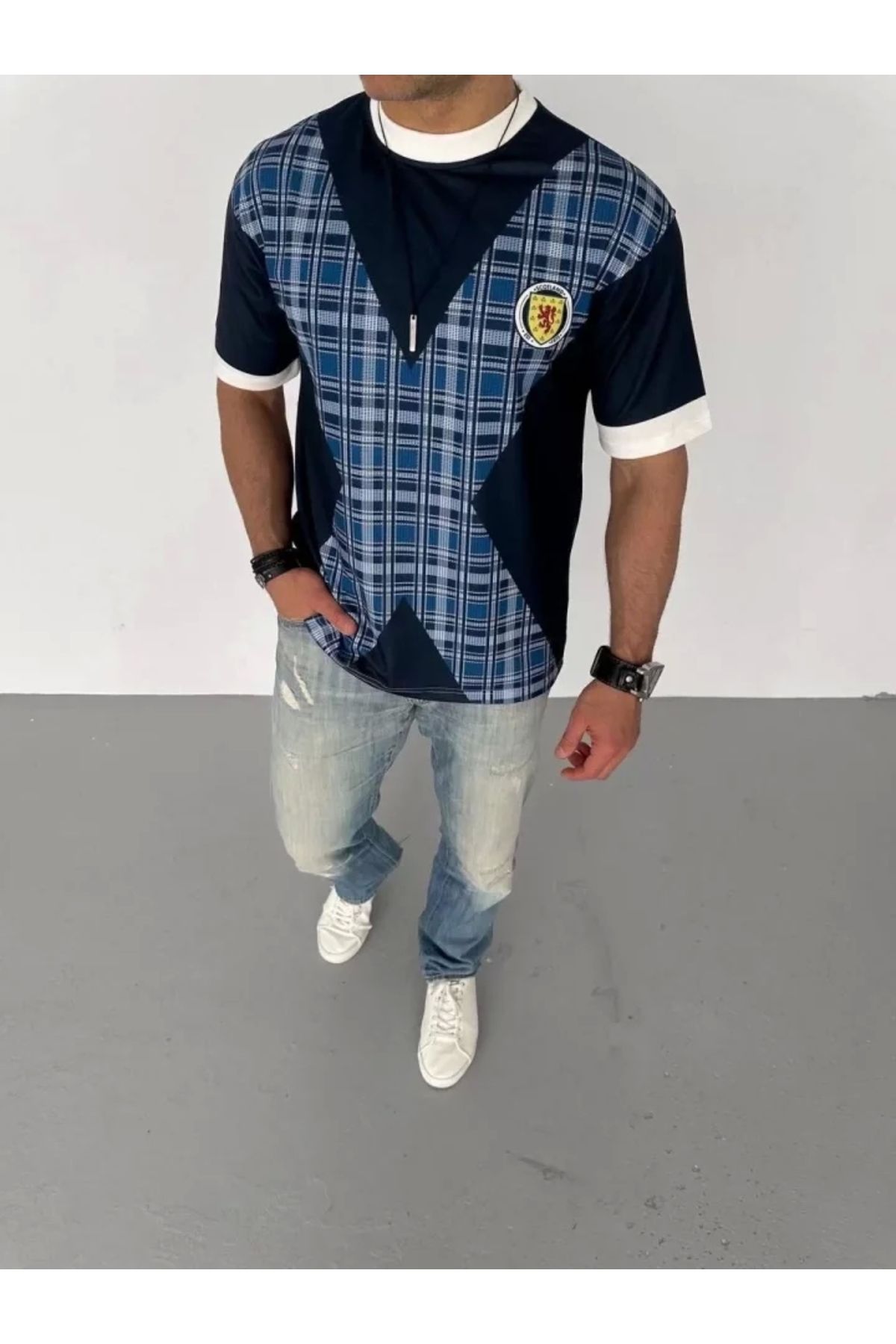 MODA Unisex Bisiklet Yaka Baskılı Oversize Thirt iyah