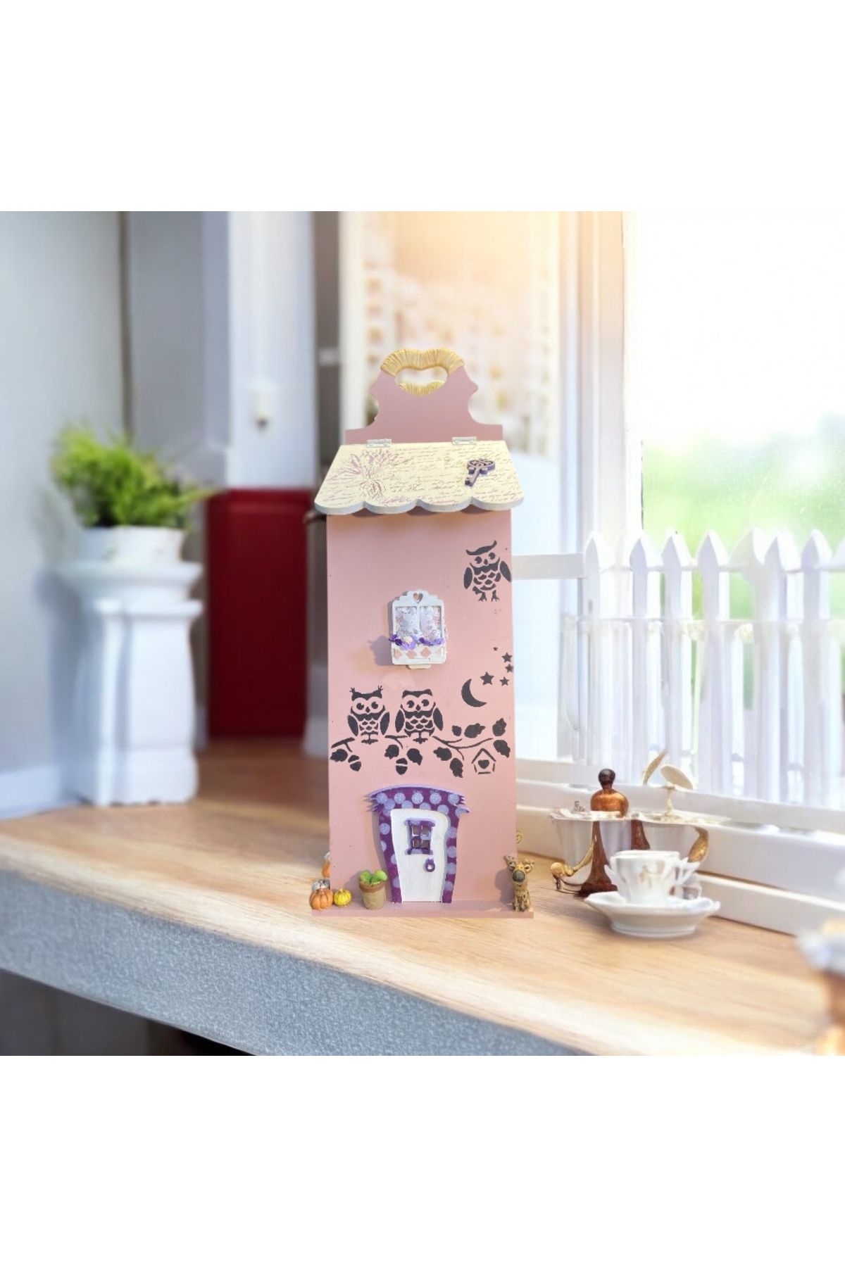 8coconut Ahşap Dekoratif Poşetlik