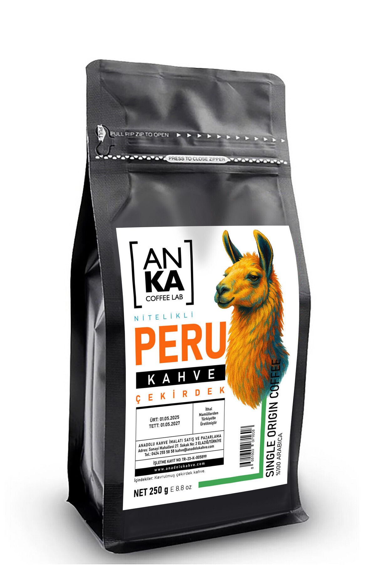 Anka Coffee Lab Peru Nitelikli Taze Filtre Kahve Çekirdeği 250g