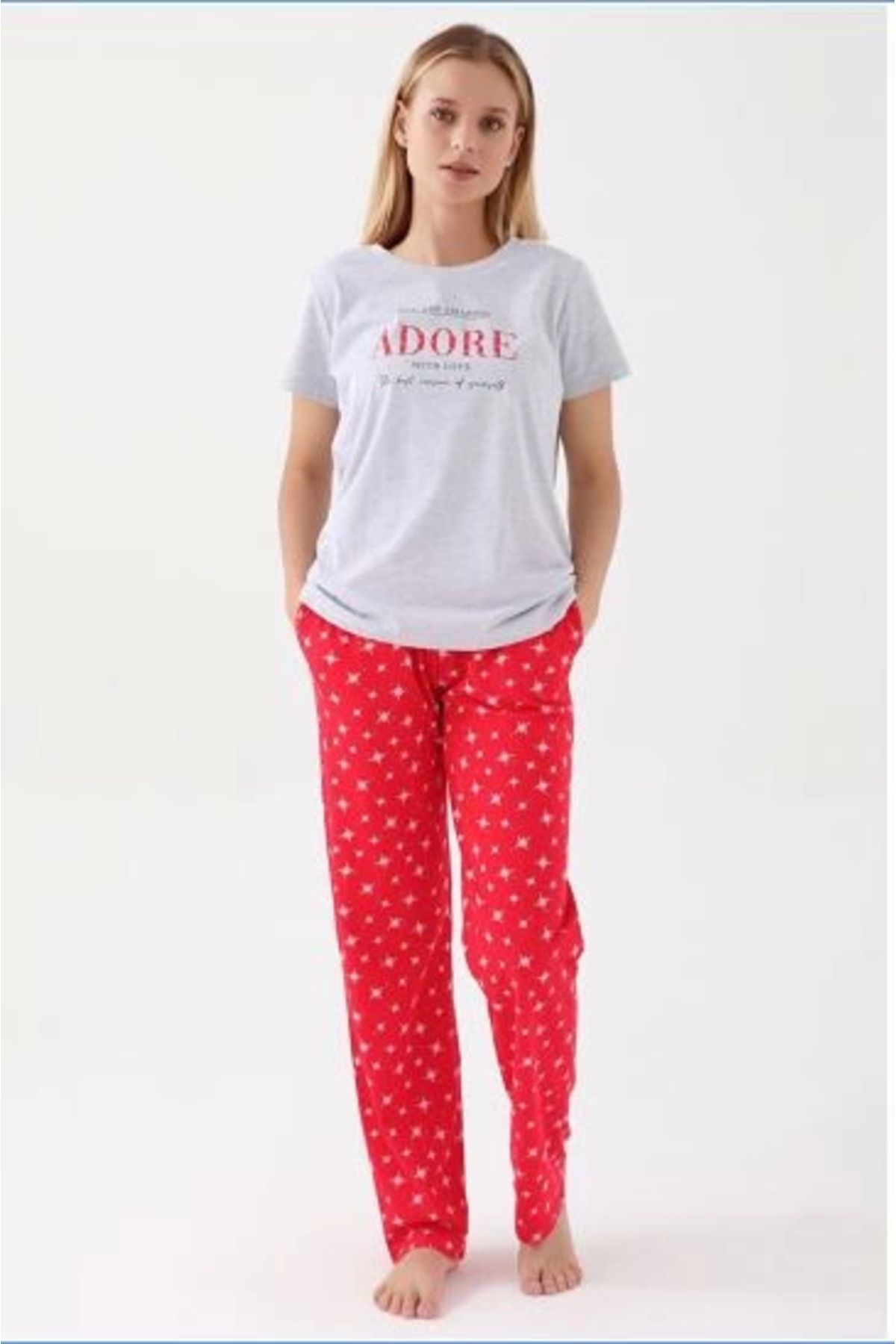 Moda Şahsenem Arnetta 2580-s Kadın Kısa Kol Pijama Takım