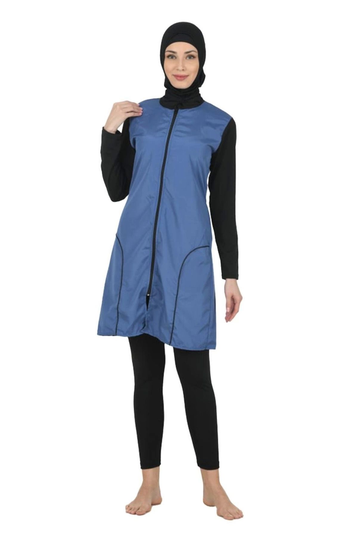 Moda Şahsenem Fantasy 3372 Tam Kapalı Paraşüt Kumaş Tesettür Mayo