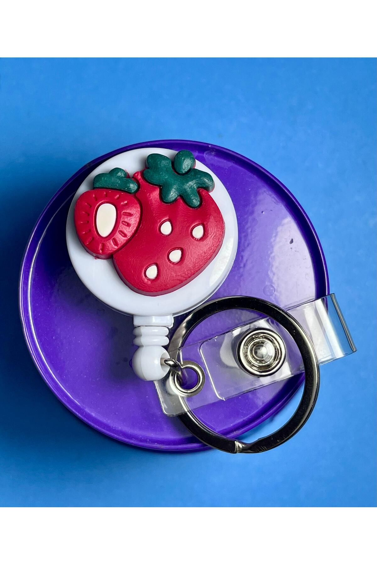dr hande-Yoyo Badge with Key "Strawberry" Yoyo Badge Holder 1