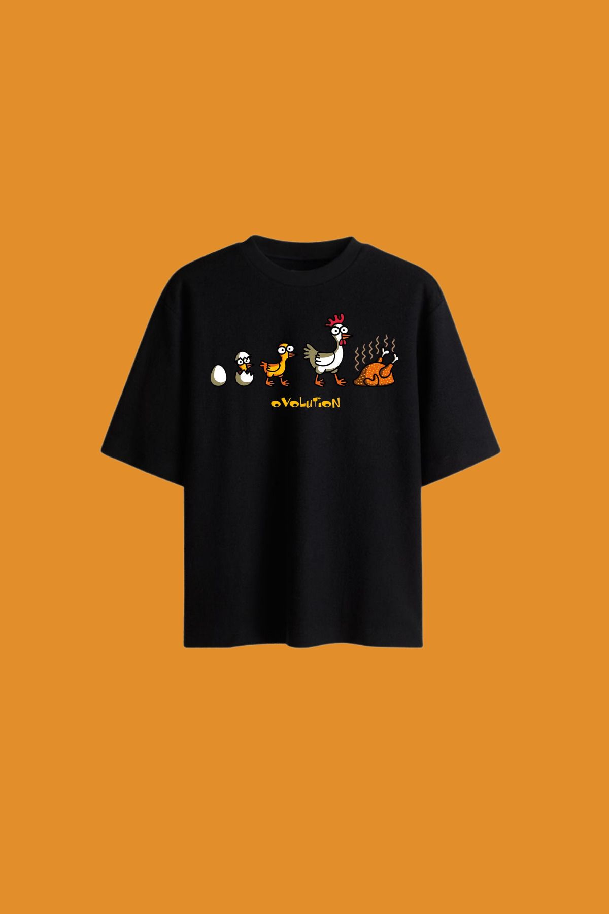 Dupe Design Evolution Baskılı Oversize T-shirt