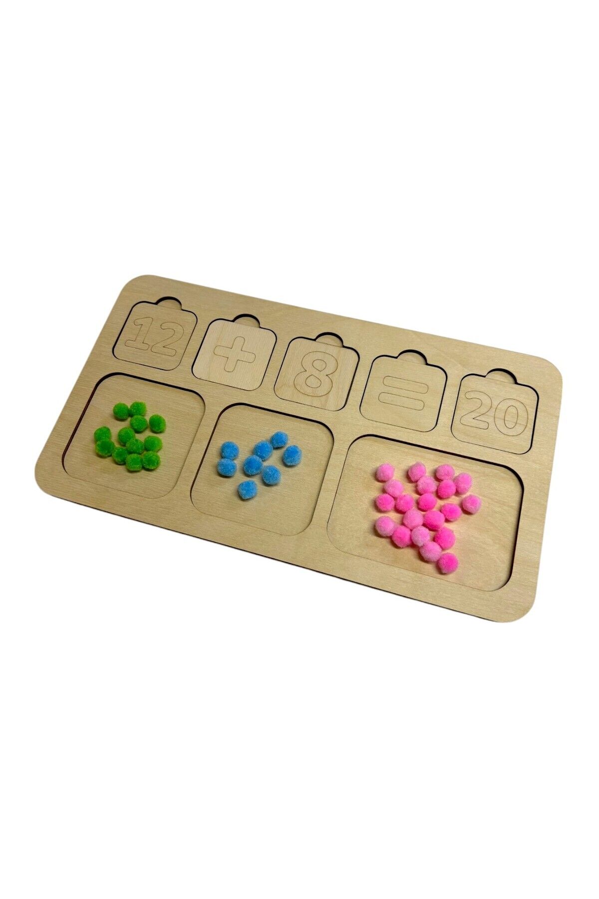 Mind of Toys Toplama/Çıkarma ve Karşılaştırma, Matematik Öğrenme Seti, Ahşap İşlem Tahtası, Büyük Küçük Kavramı