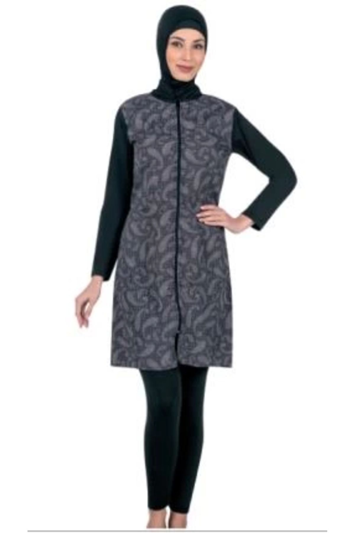 Moda Şahsenem Fantasy 3352 Desenli Tesettür Mayo