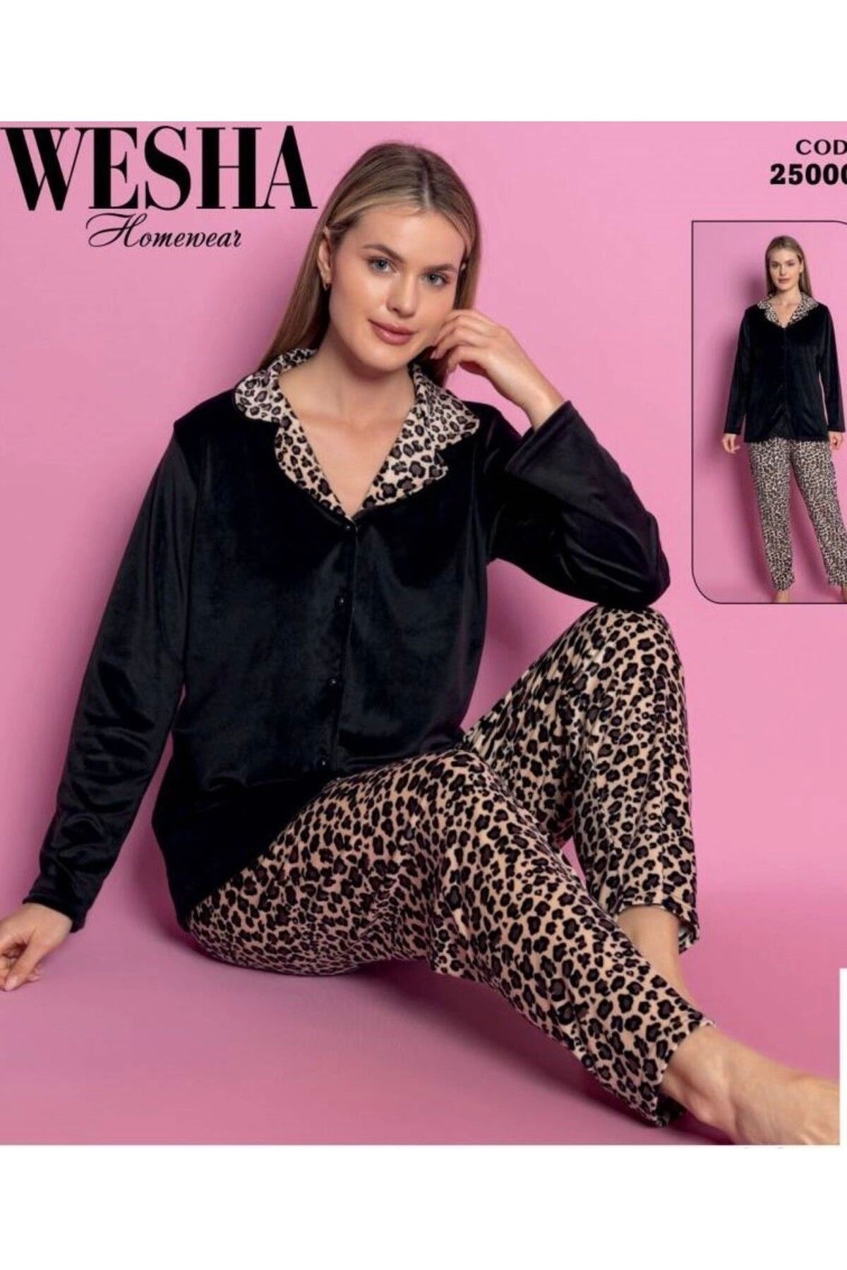 WESHA FRANSIZ KADİFE PİJAMA TAKIM