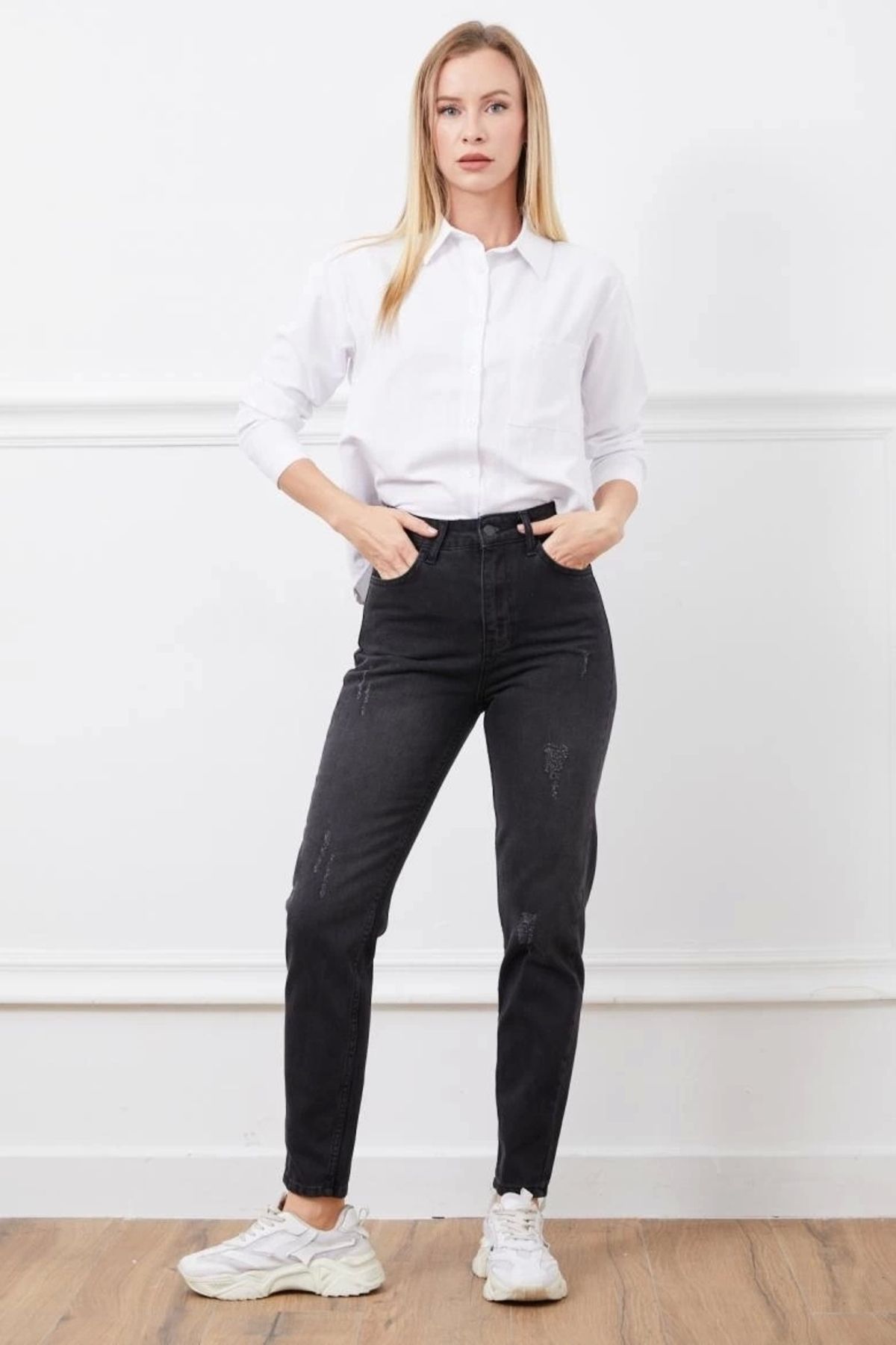OurStyles Yüksek bel mont jean pantolon