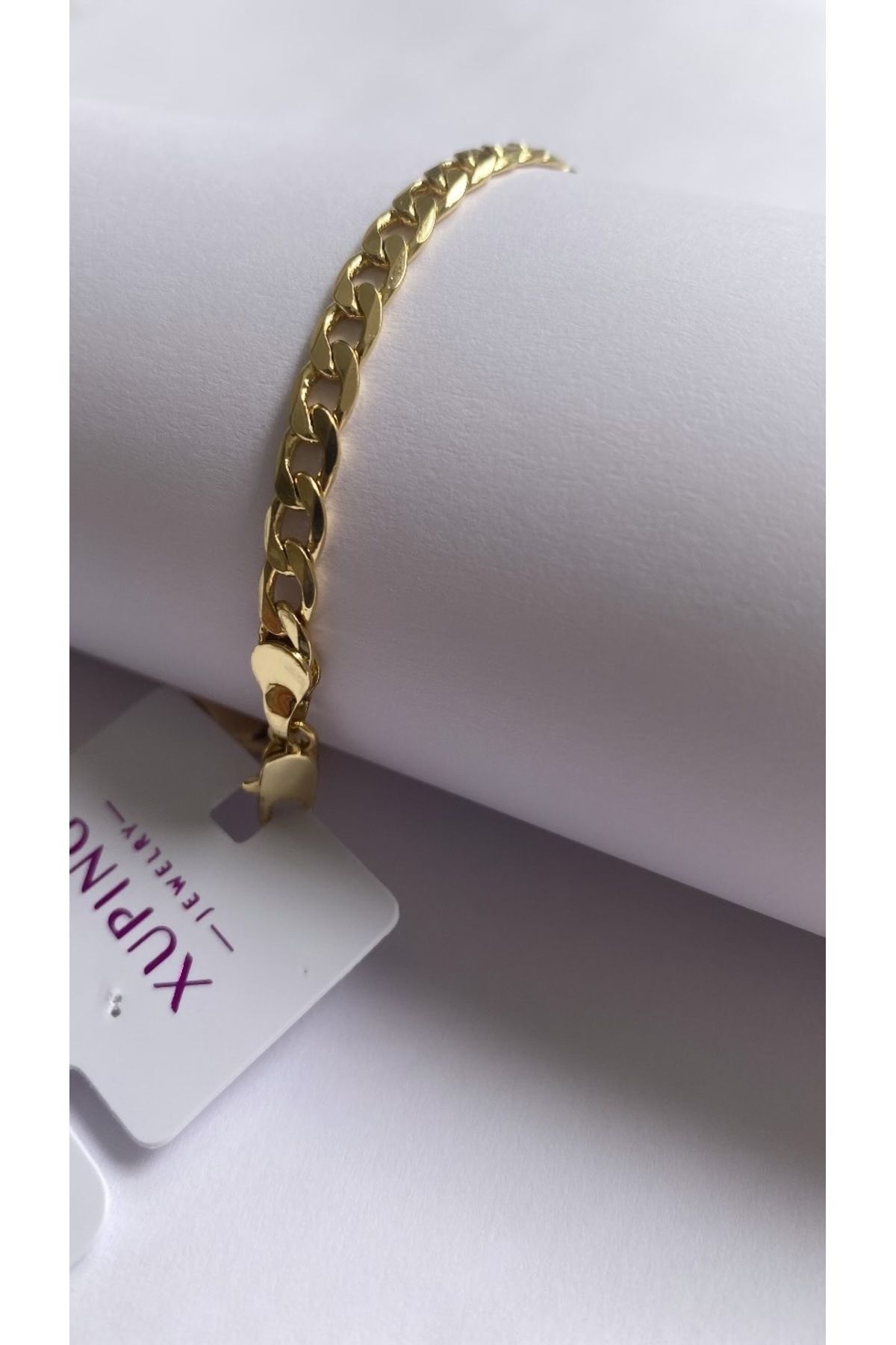 NİSSBEBE XUPİNG JEWELRY VİP Bileklik 14K Renk KARARMAZ Çelik Bileklik (DOĞALTAŞ BİLEKLİK HEDİYE)