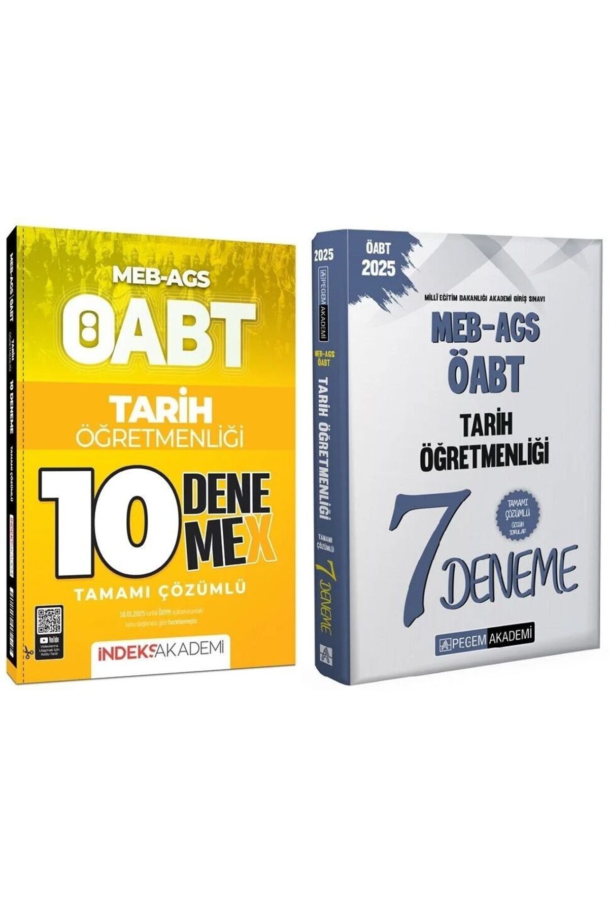Pegem Akademi Yayıncılık Pegem + İndeks 2025 ÖABT MEB-AGS Tarih Öğretmenliği 7+10 Deneme 2 li Set Pegem + İndeks Akademi Yayı