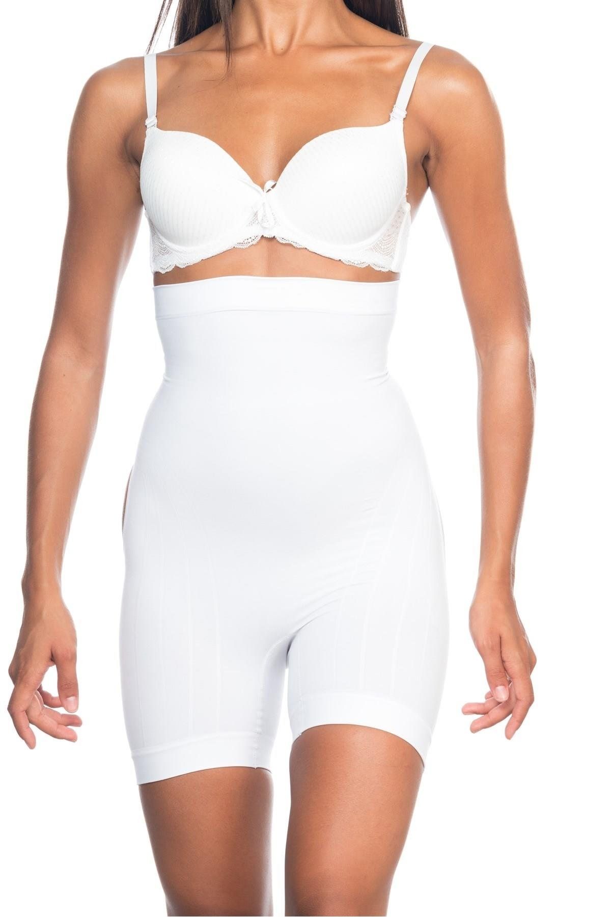 Moda Şahsenem Beyaz   2033 Popo Açık Boxer Korse