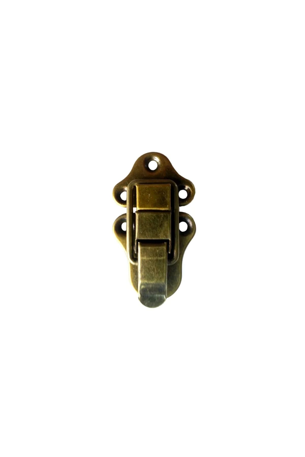 Esrion Sandık, Kutu Klipsi, Ön Kilidi - 72x40mm, Antik, 100 Adet